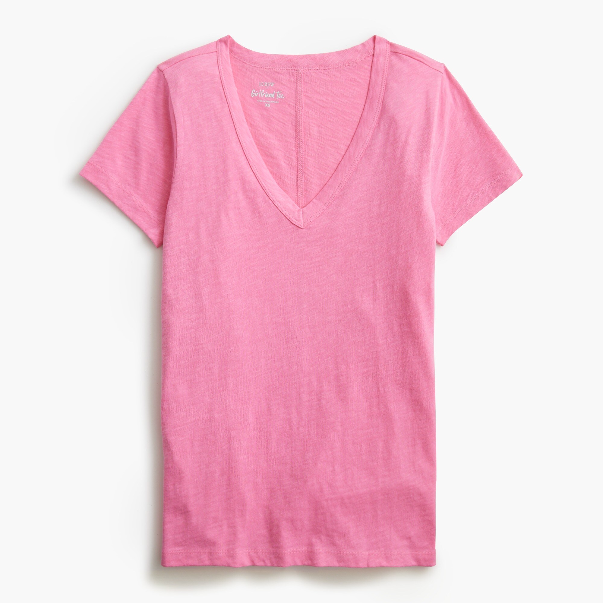 Short-sleeve V-neck girlfriend tee