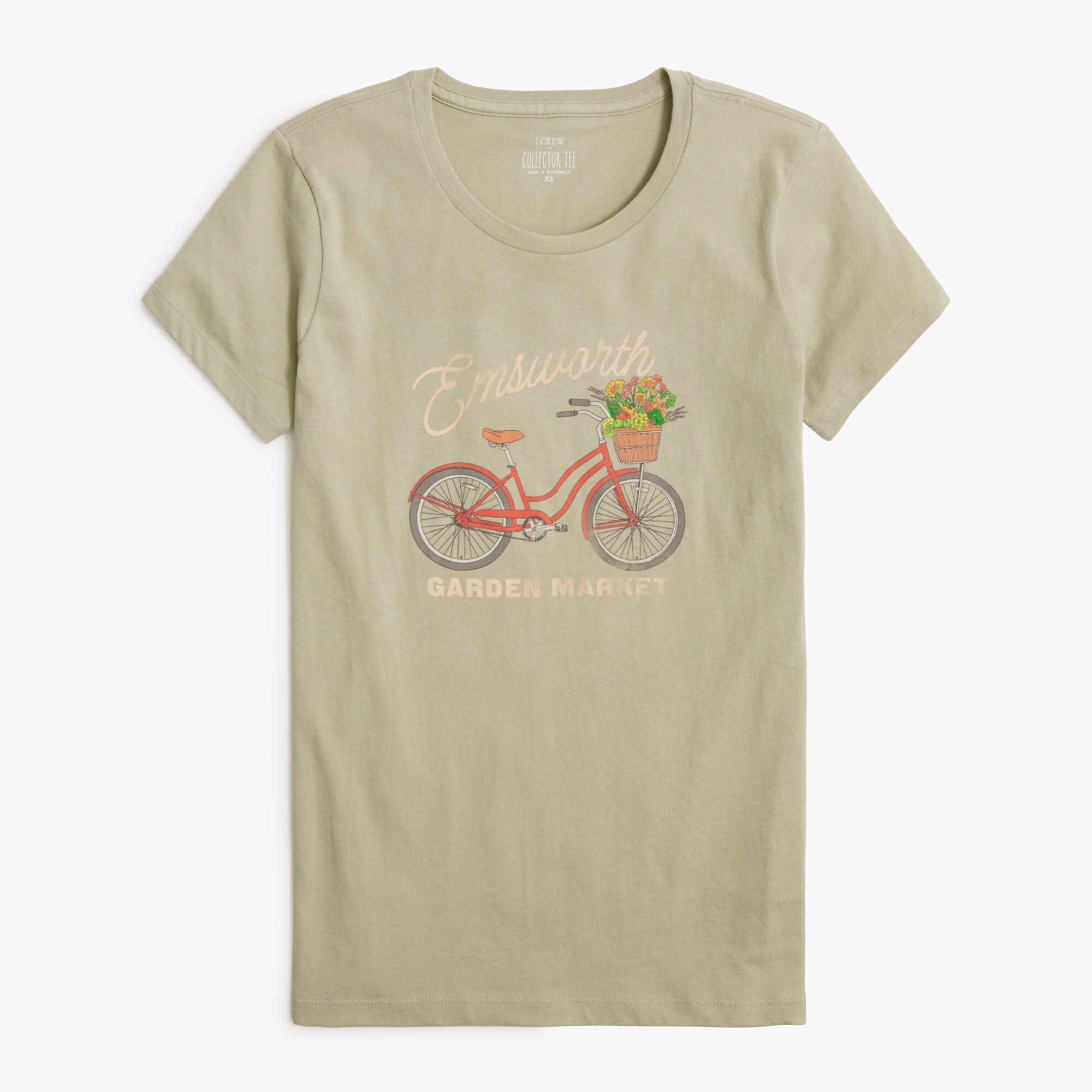 short-sleeve garden market graphic tee for women