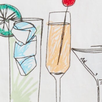 Bonjour graphic tee COCKTAILS
