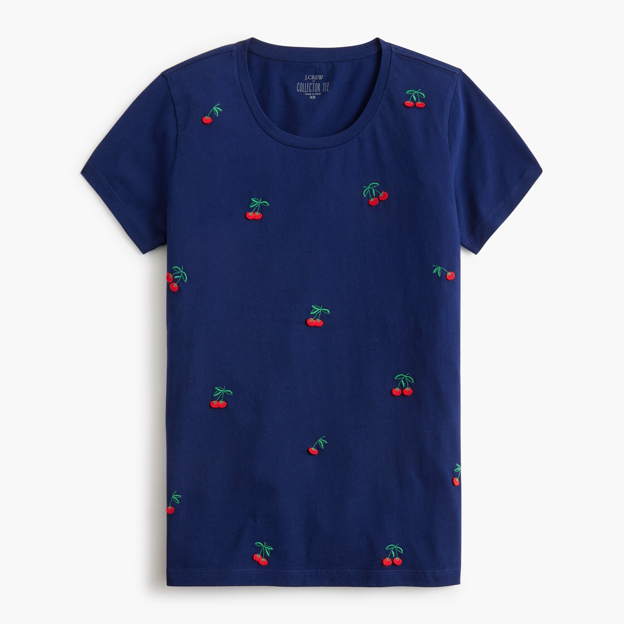 Embroidered cherry graphic tee