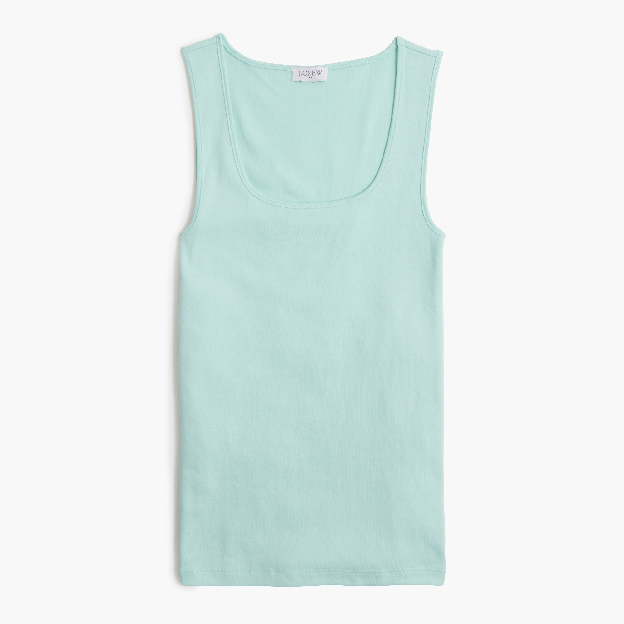 Ribbed scoopneck tank top