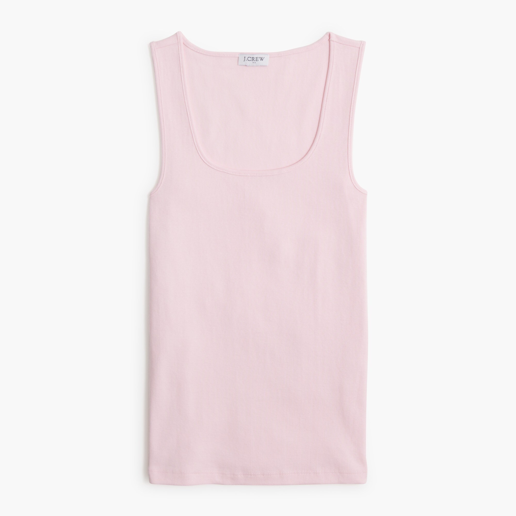 Ribbed scoopneck tank top