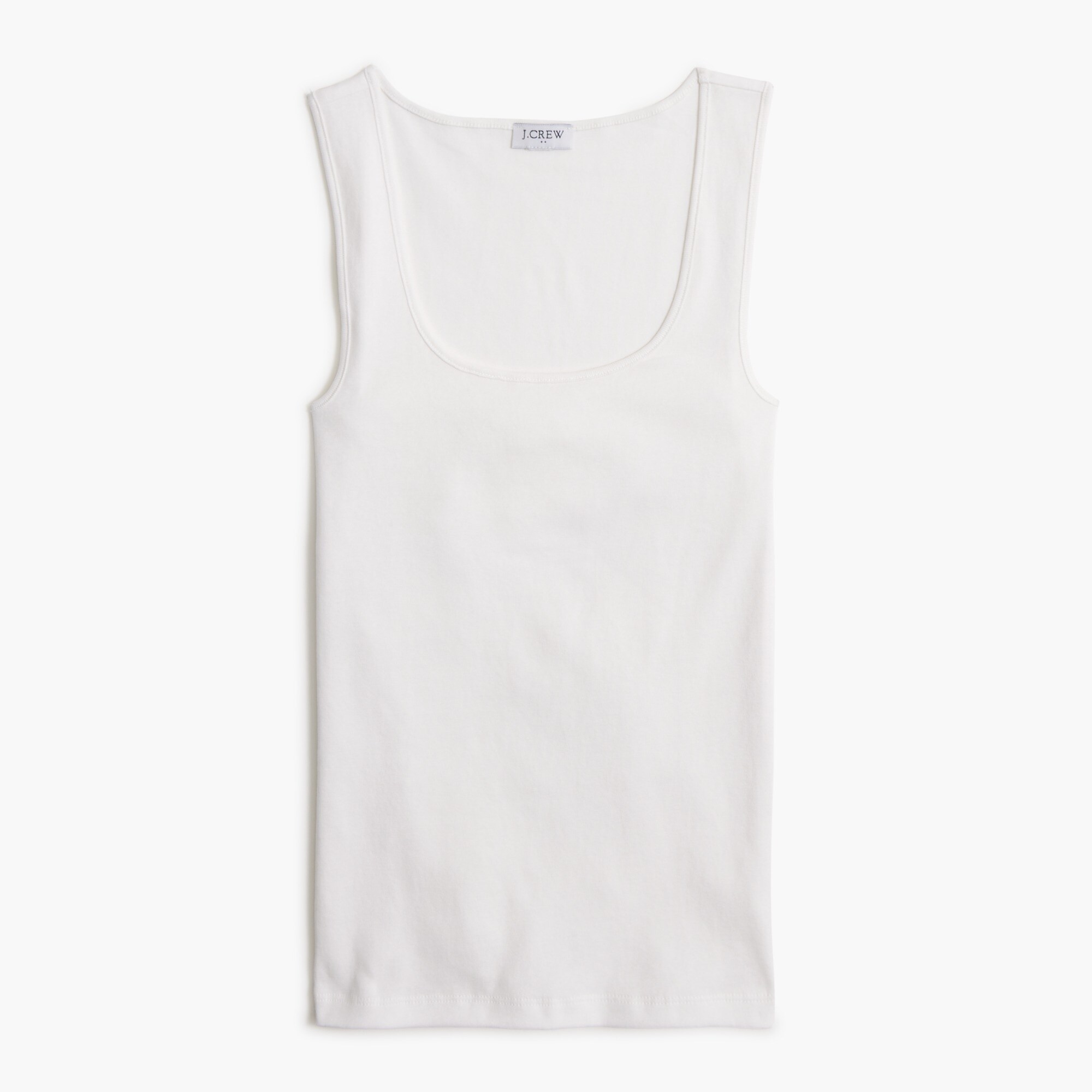 Ribbed scoopneck tank top