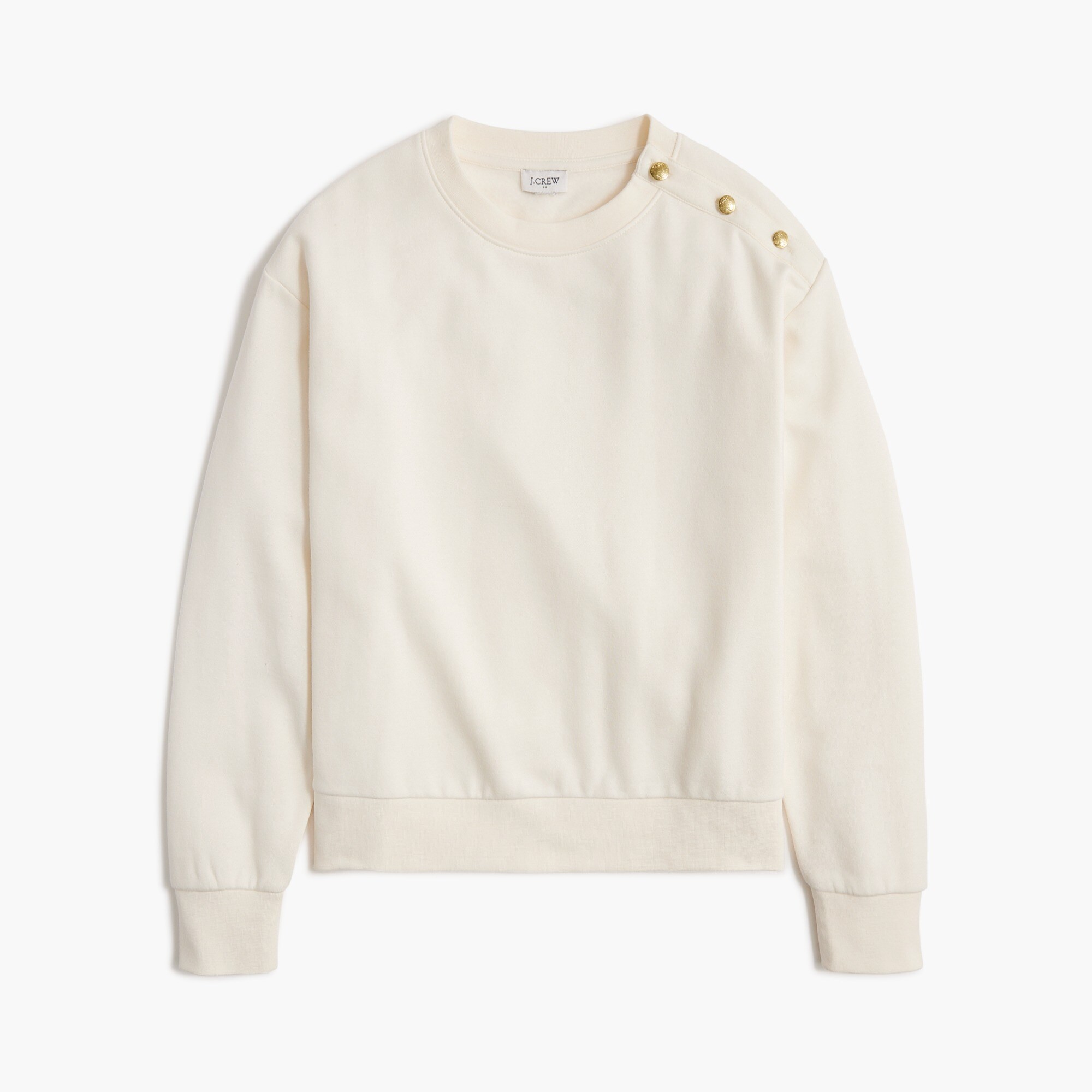 button-shoulder pullover for women