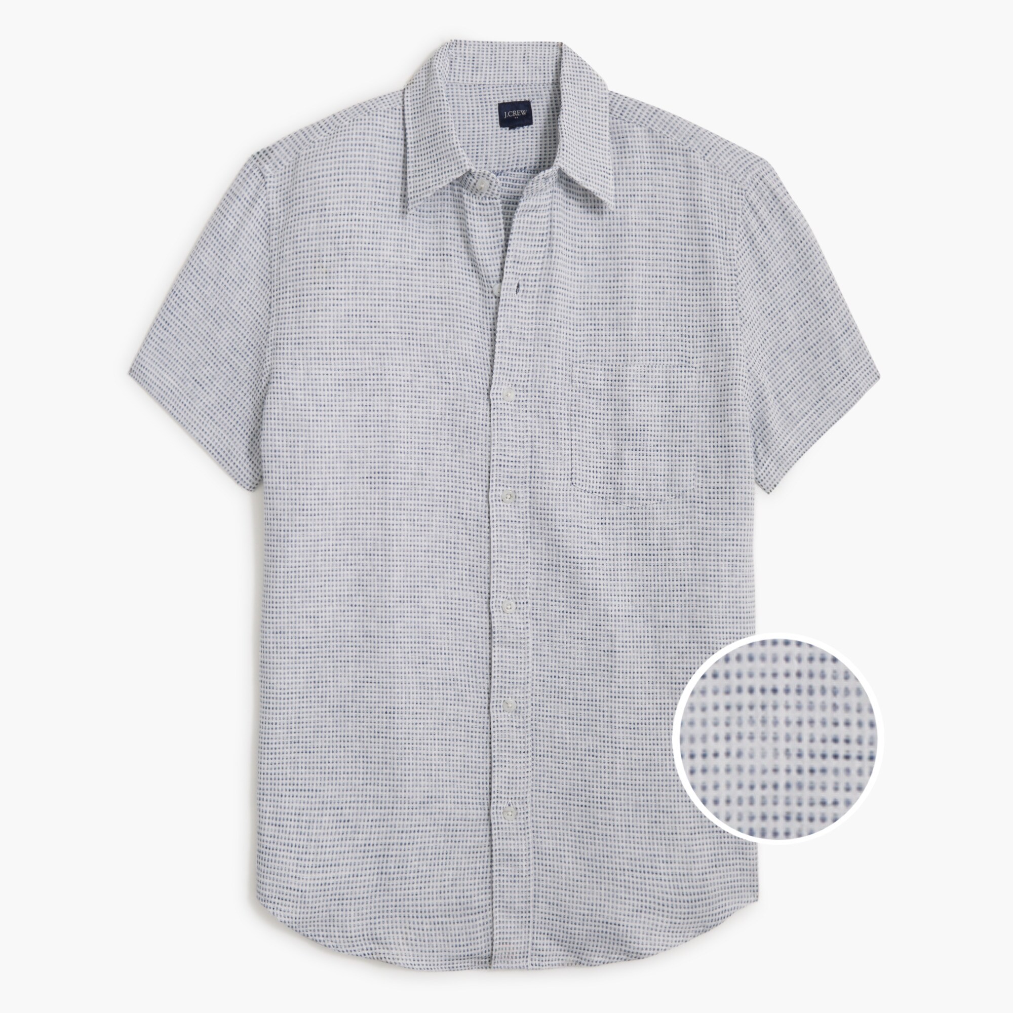  Short-sleeve dobby dot shirt