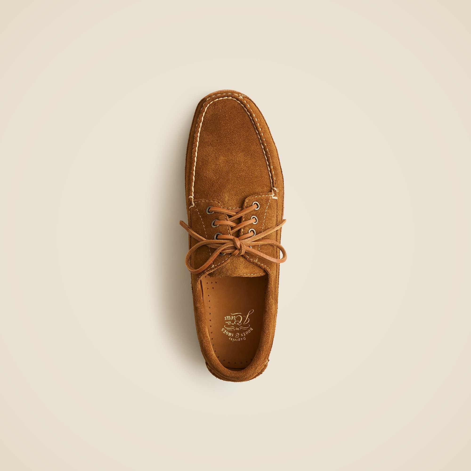 Suede work shoes with lug soles