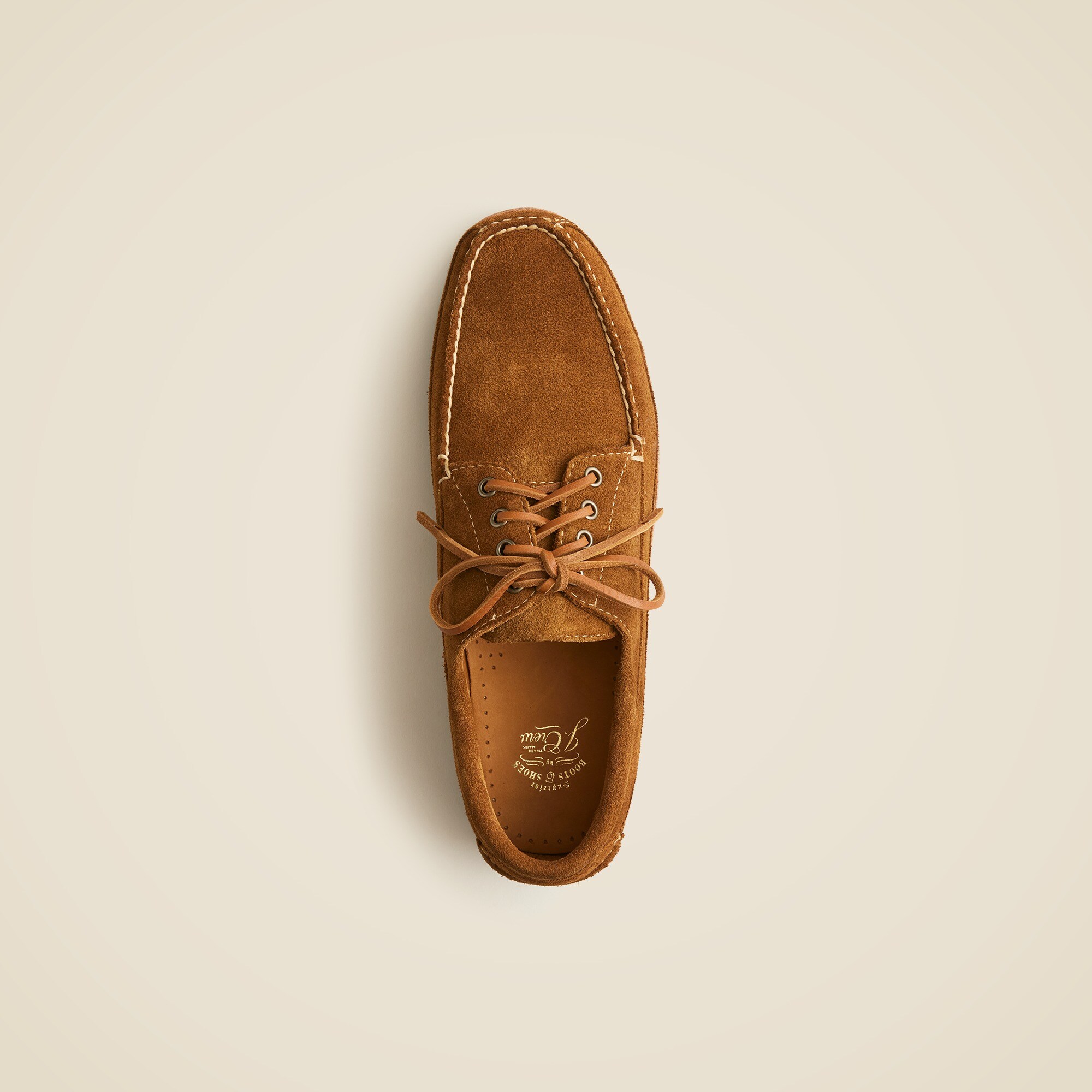 Suede work shoes with lug soles