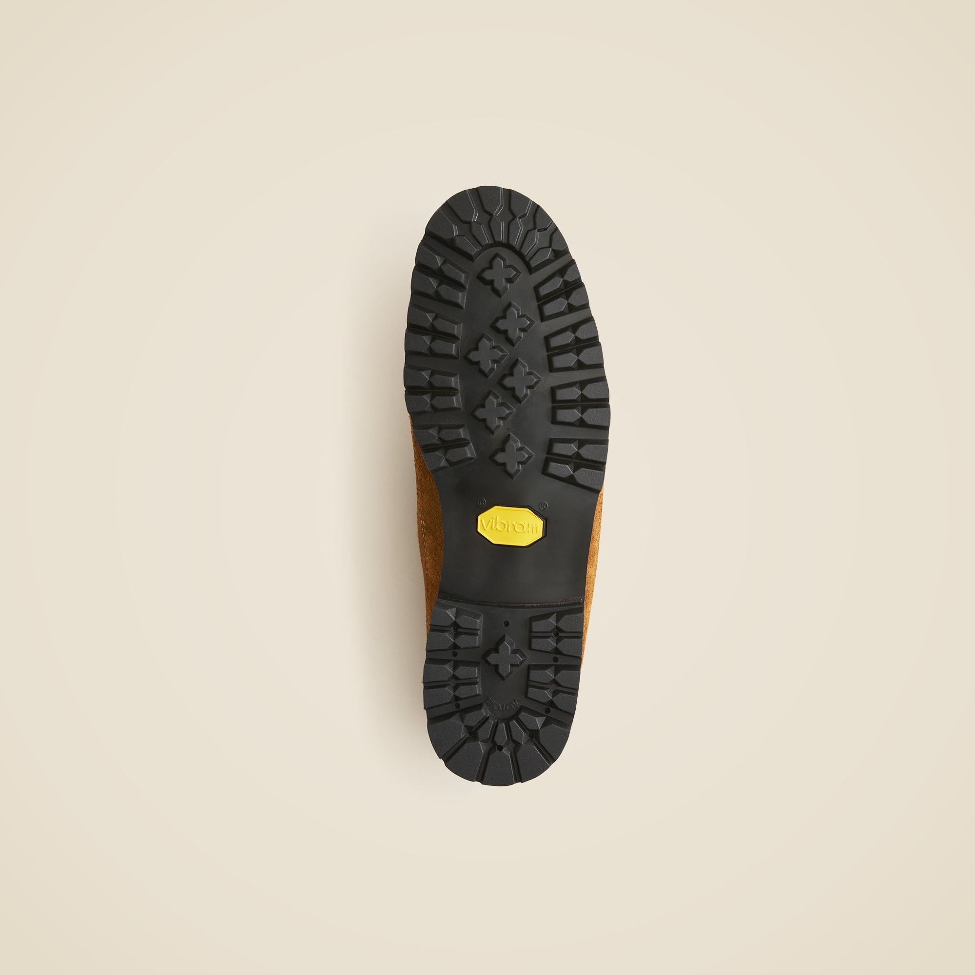 Suede work shoes with lug soles