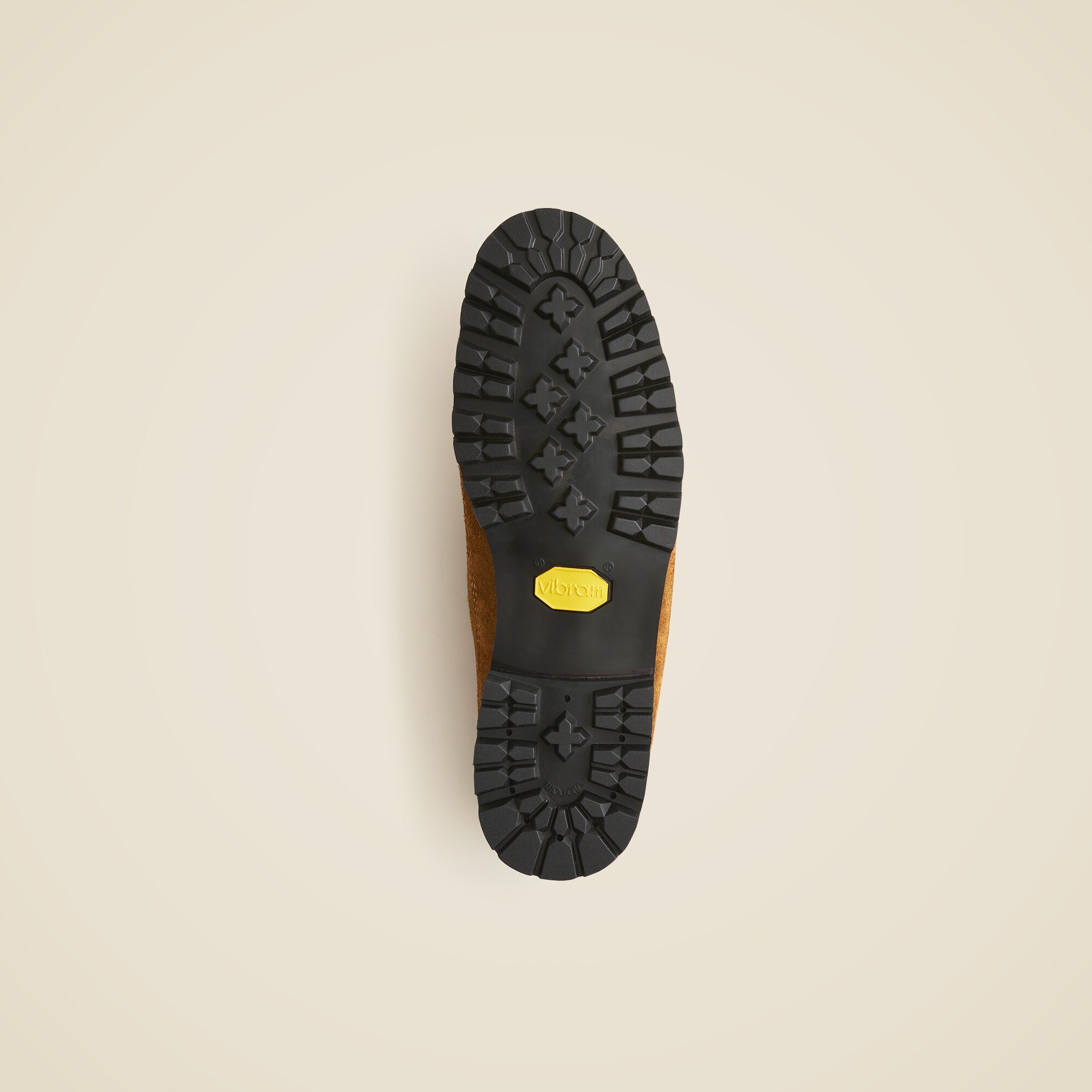 Suede work shoes with lug soles