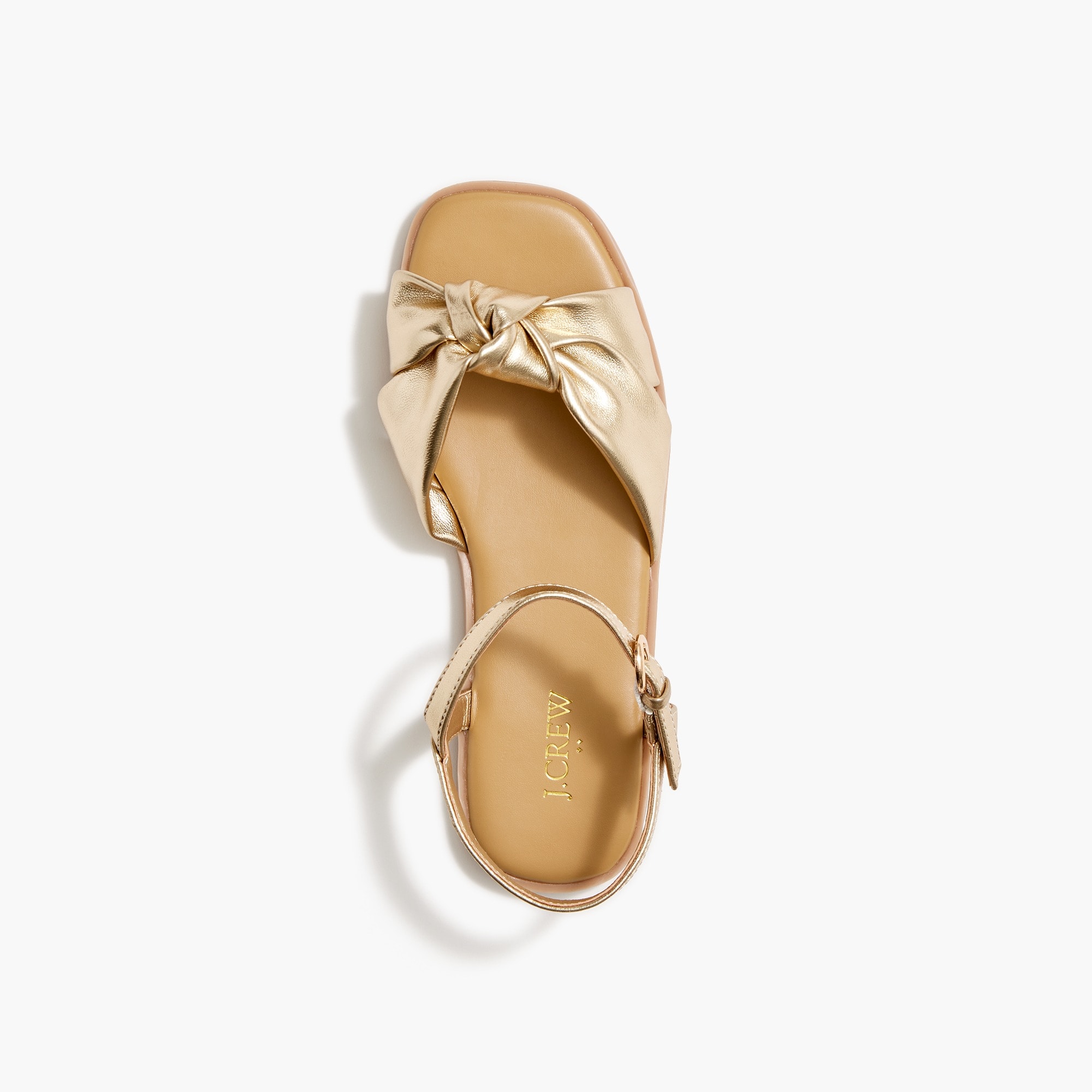 Girls' square-toe knot sandals