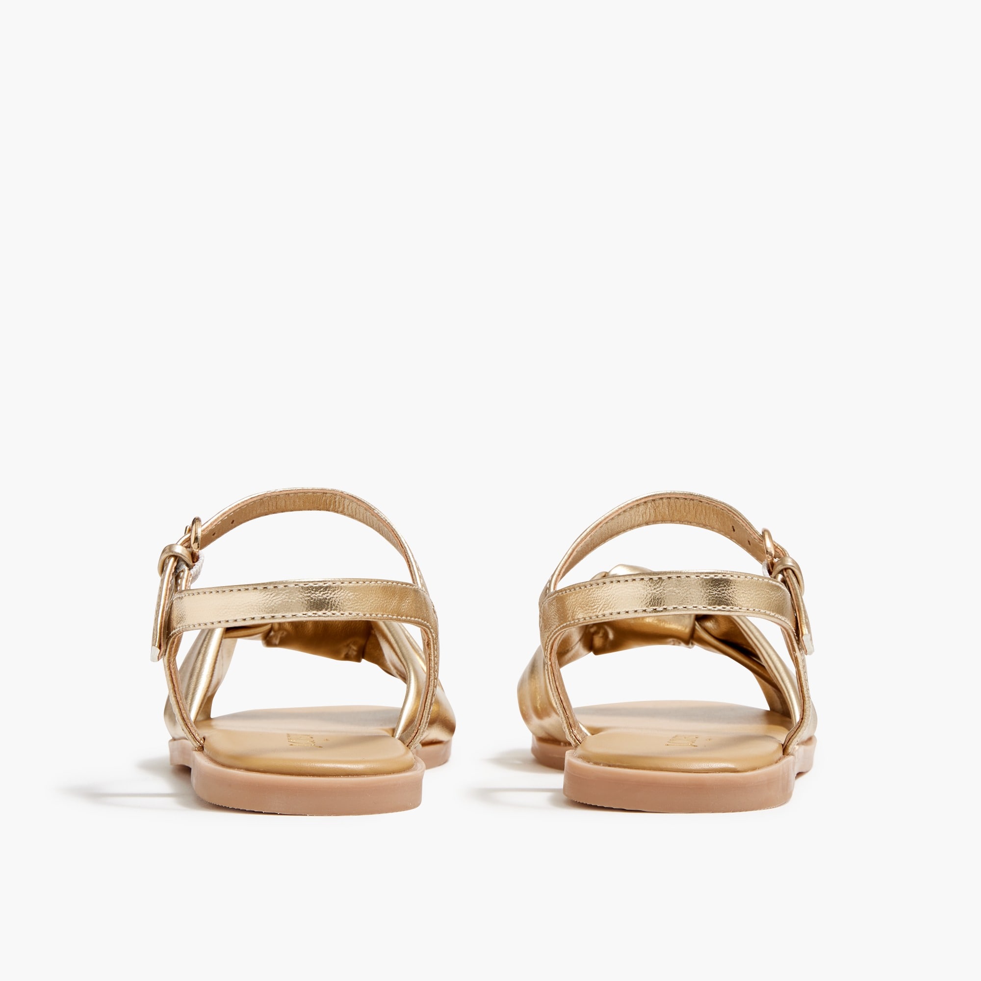 Girls' square-toe knot sandals