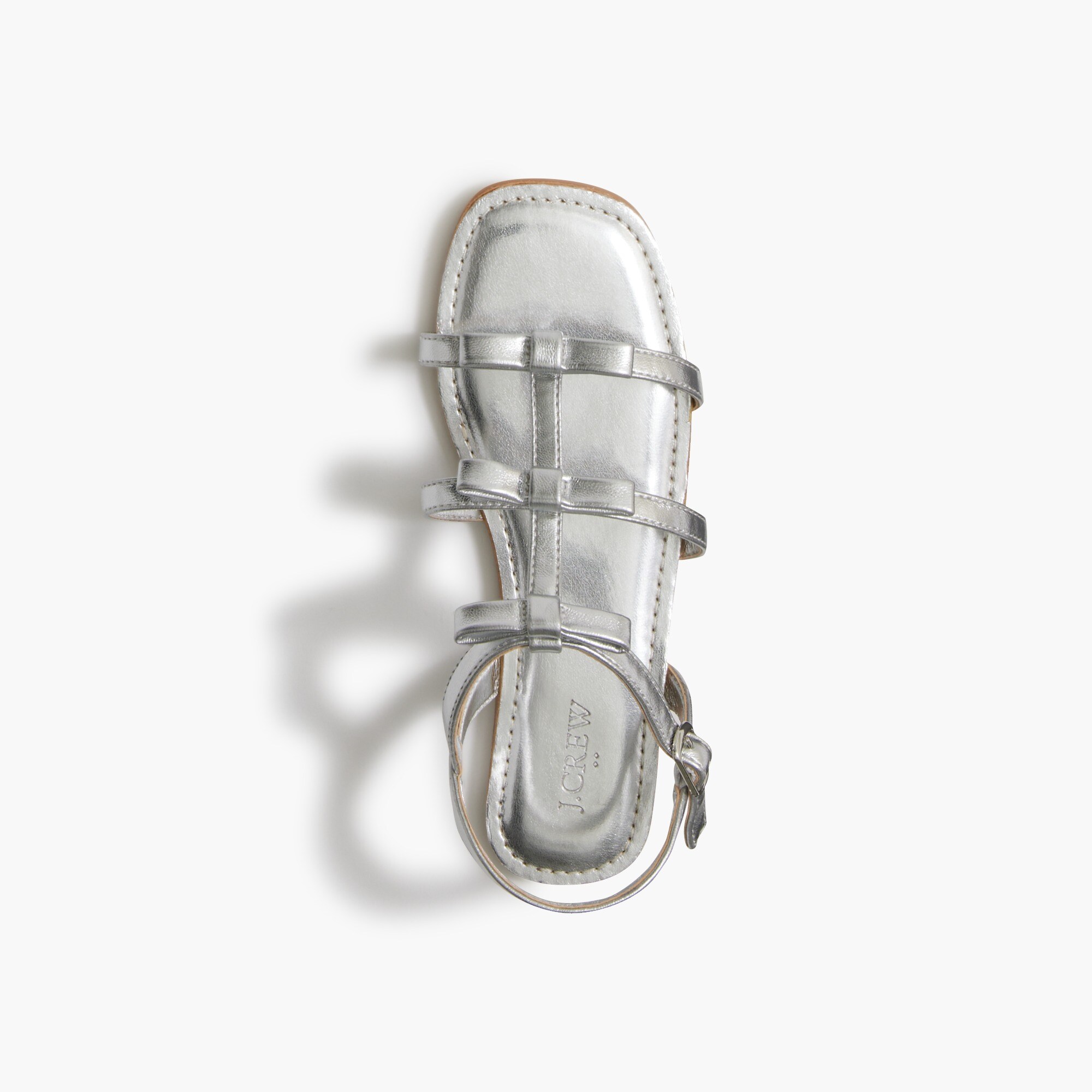 Girls' strappy bow sandals