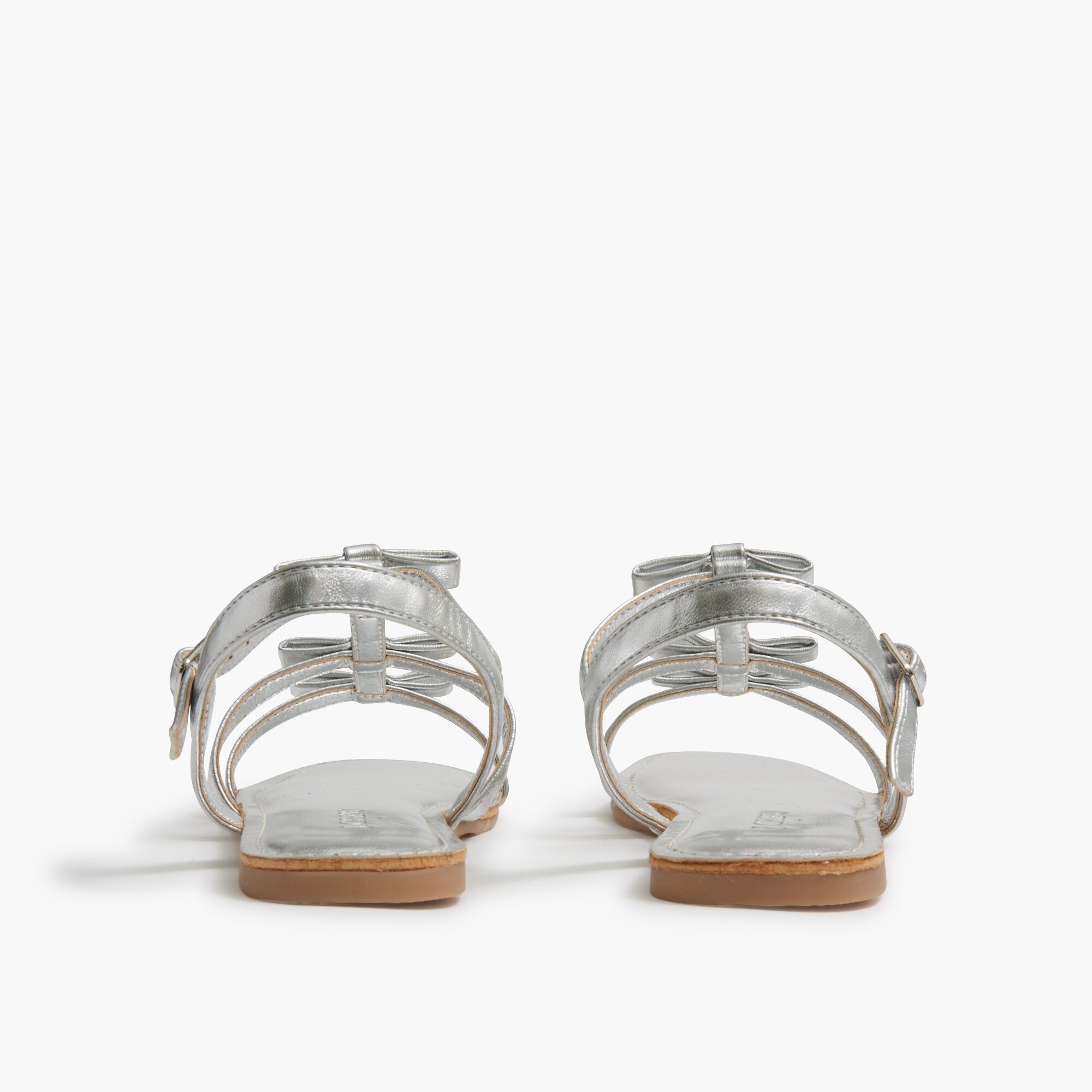 Girls' strappy bow sandals