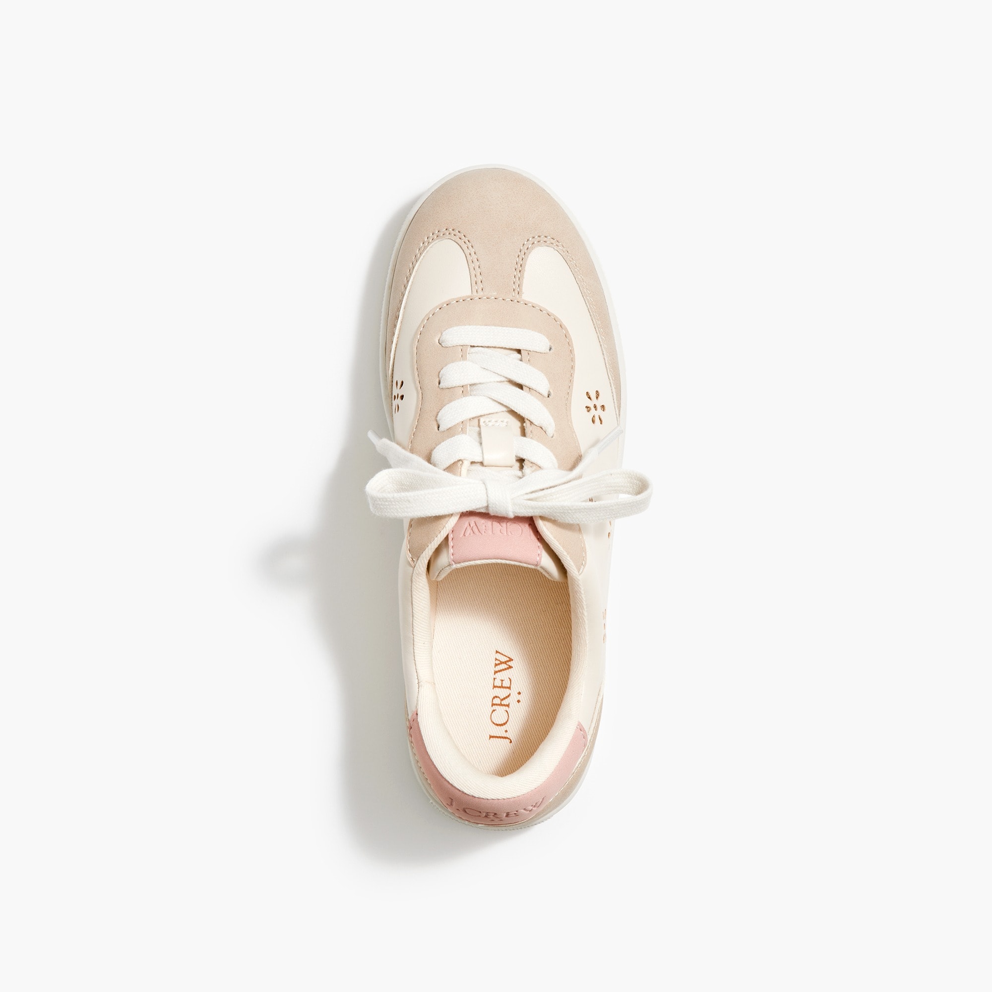 Girls' perforated flower sneakers