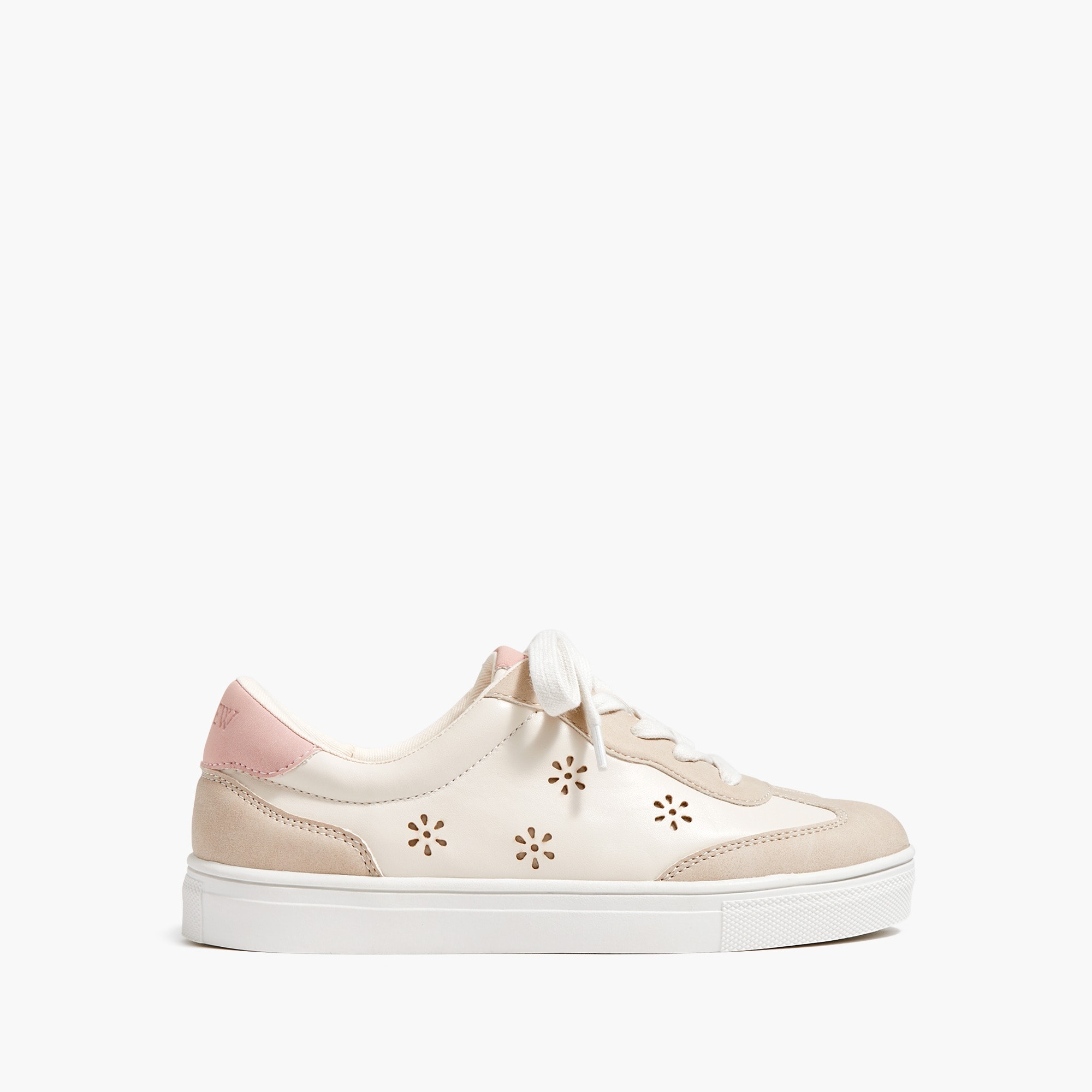 Girls' perforated flower sneakers