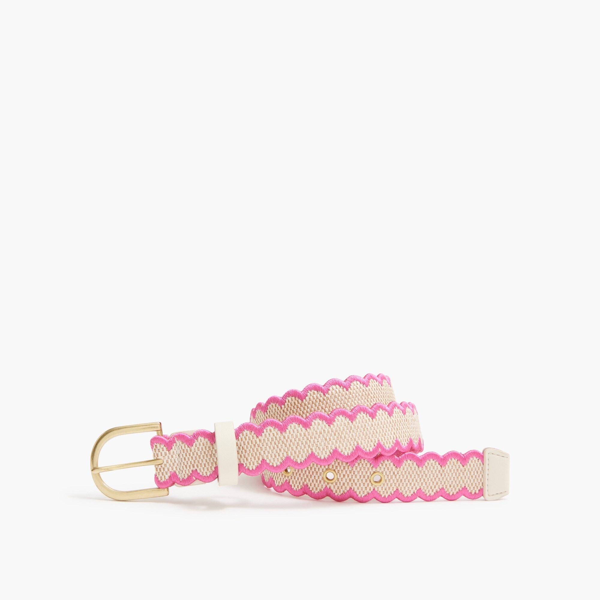 girls Girls' scallop-edge woven belt