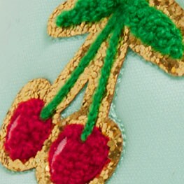 Girls' patch trucker hat CHERRY