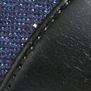 Cap toe ballet flats NAVY DENIM factory: cap toe ballet flats for women