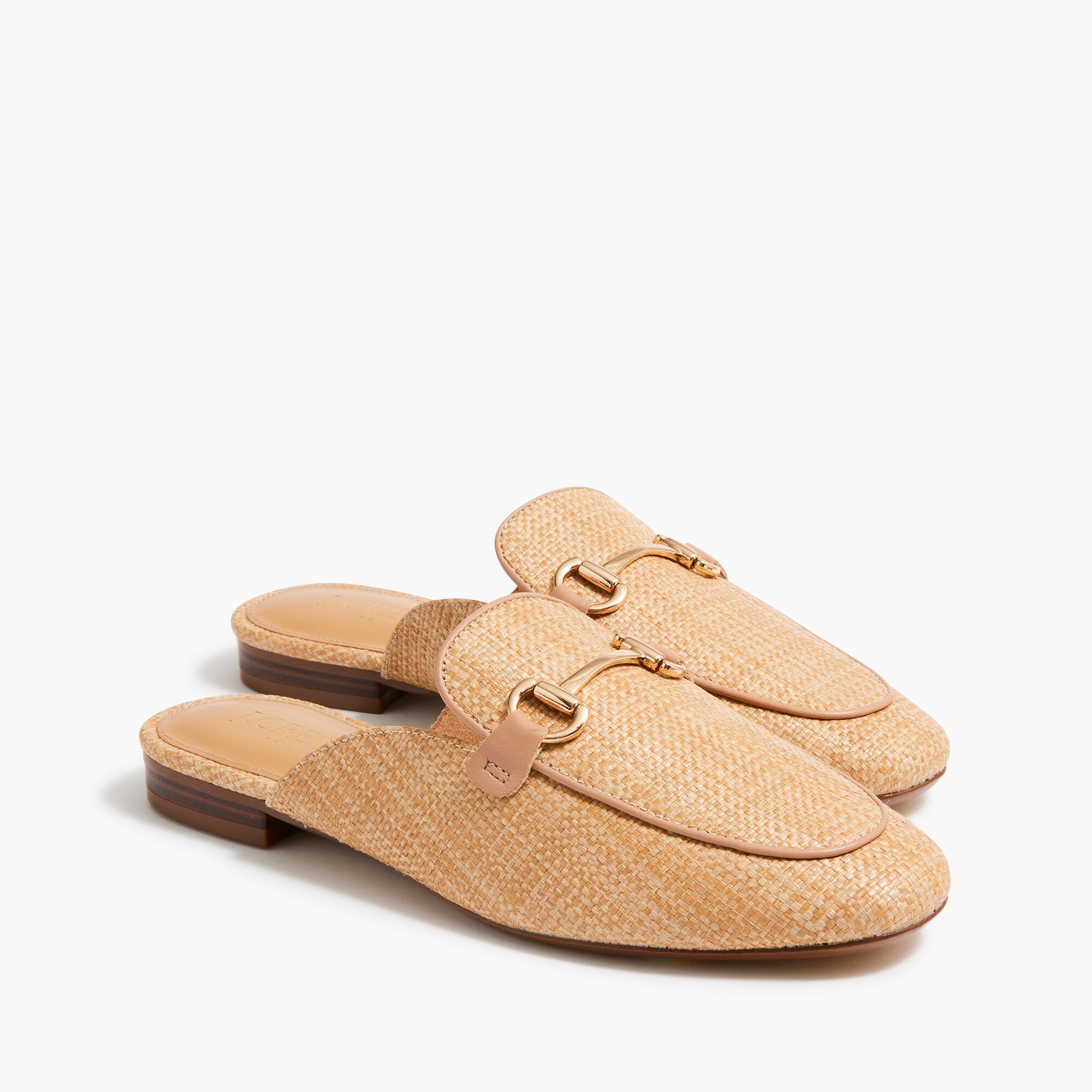 womens Woven slip-on mules