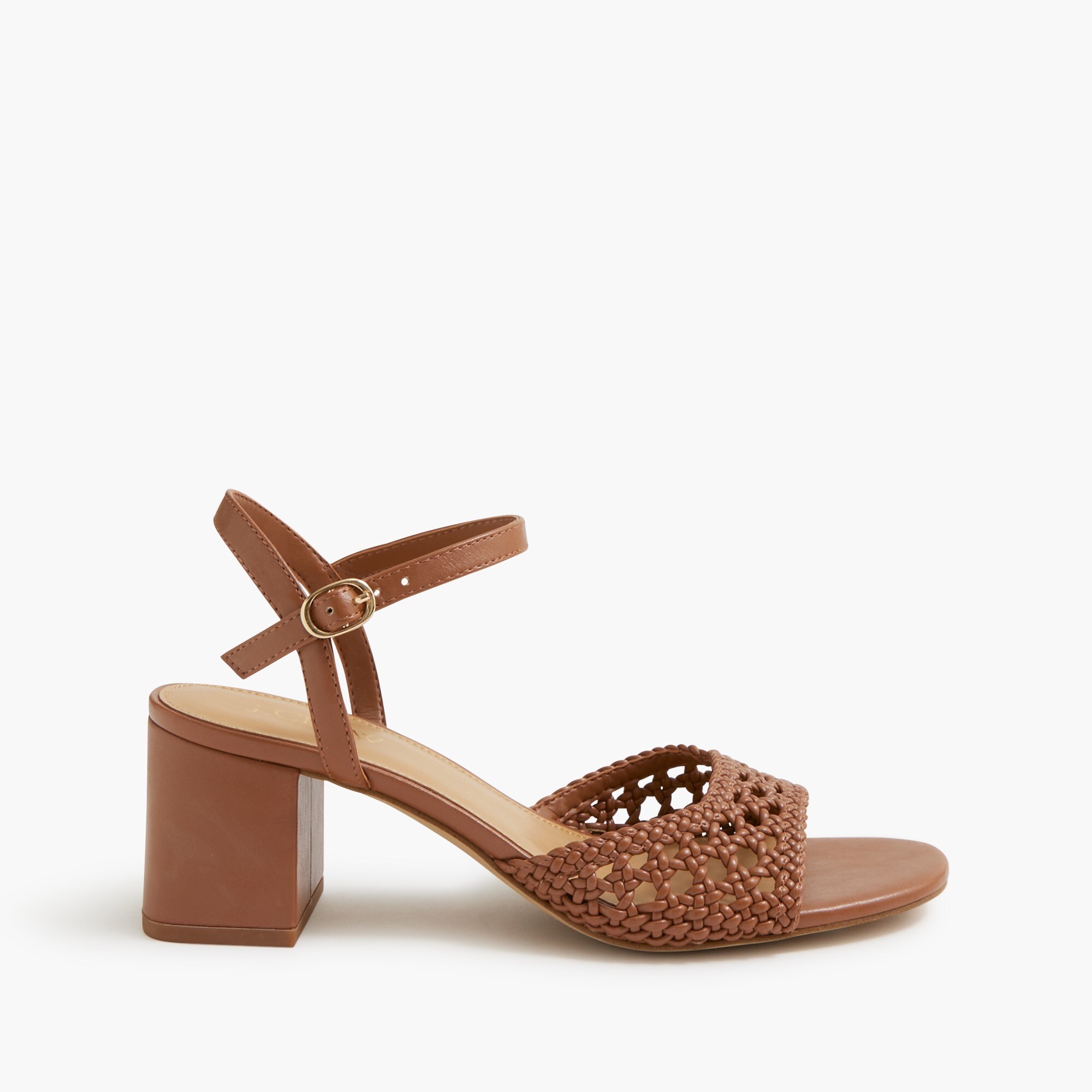 Woven heeled sandals