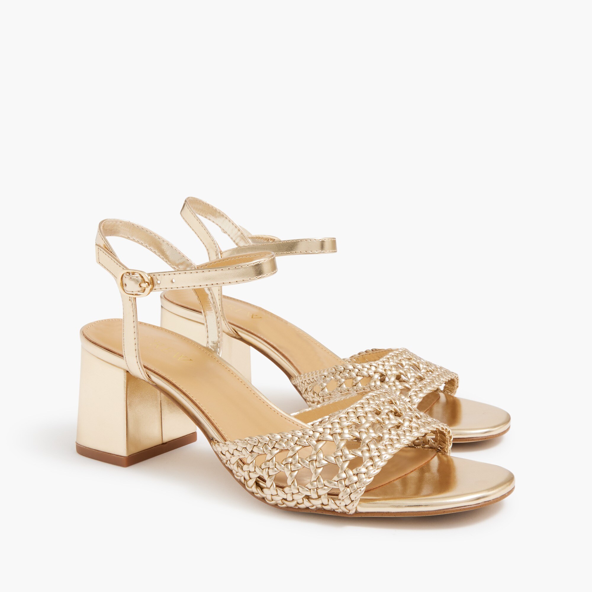 woven heeled sandals for women