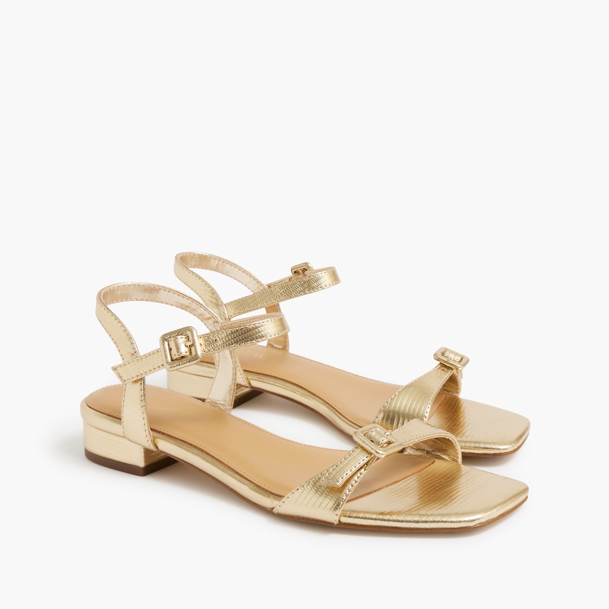 womens Textured ankle-strap sandals