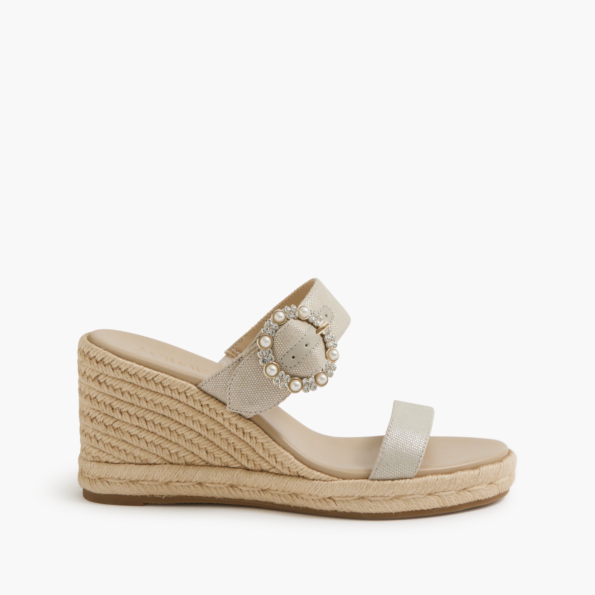 Embellished espadrille wedges