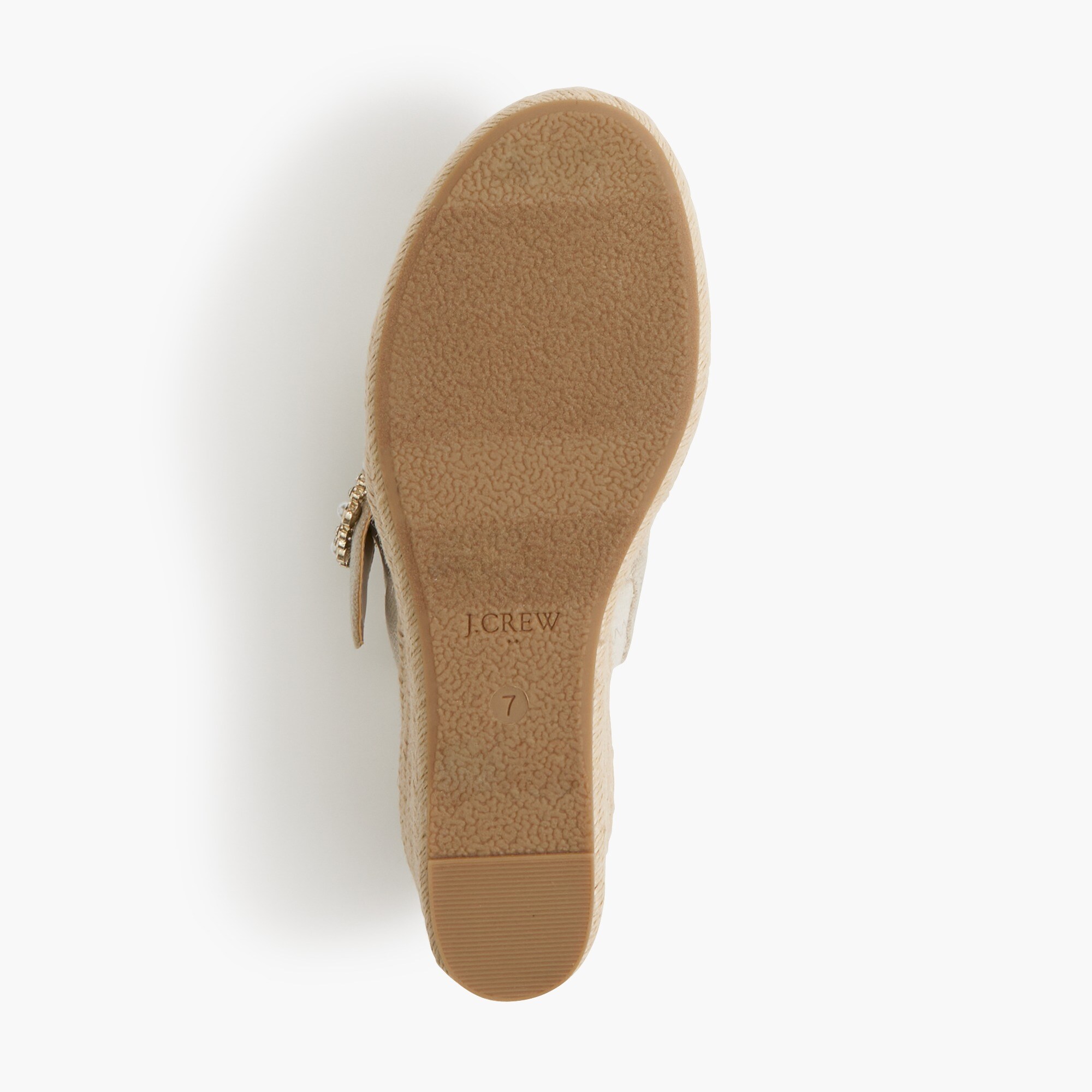 Embellished espadrille wedges
