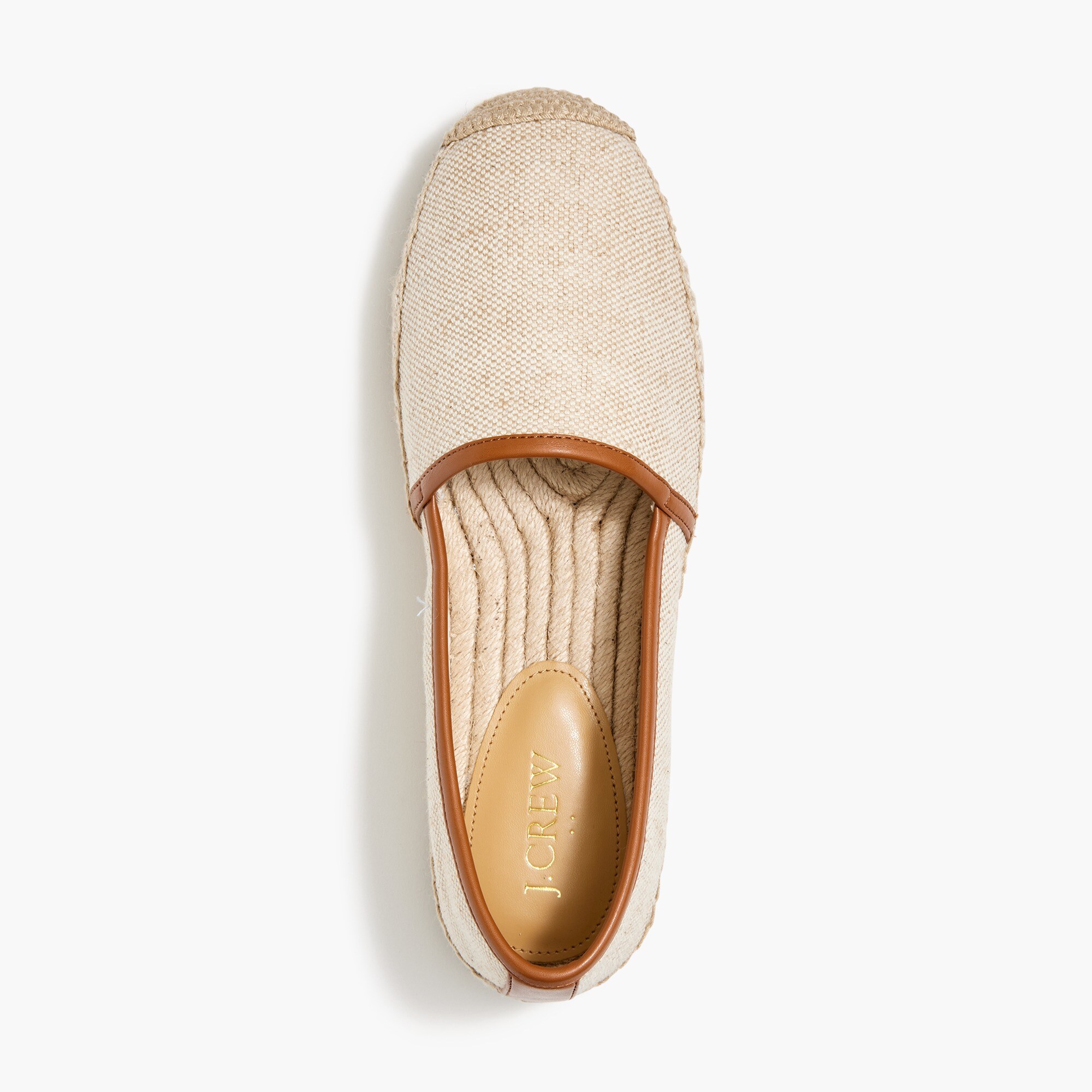 Canvas espadrille slip-on flats
