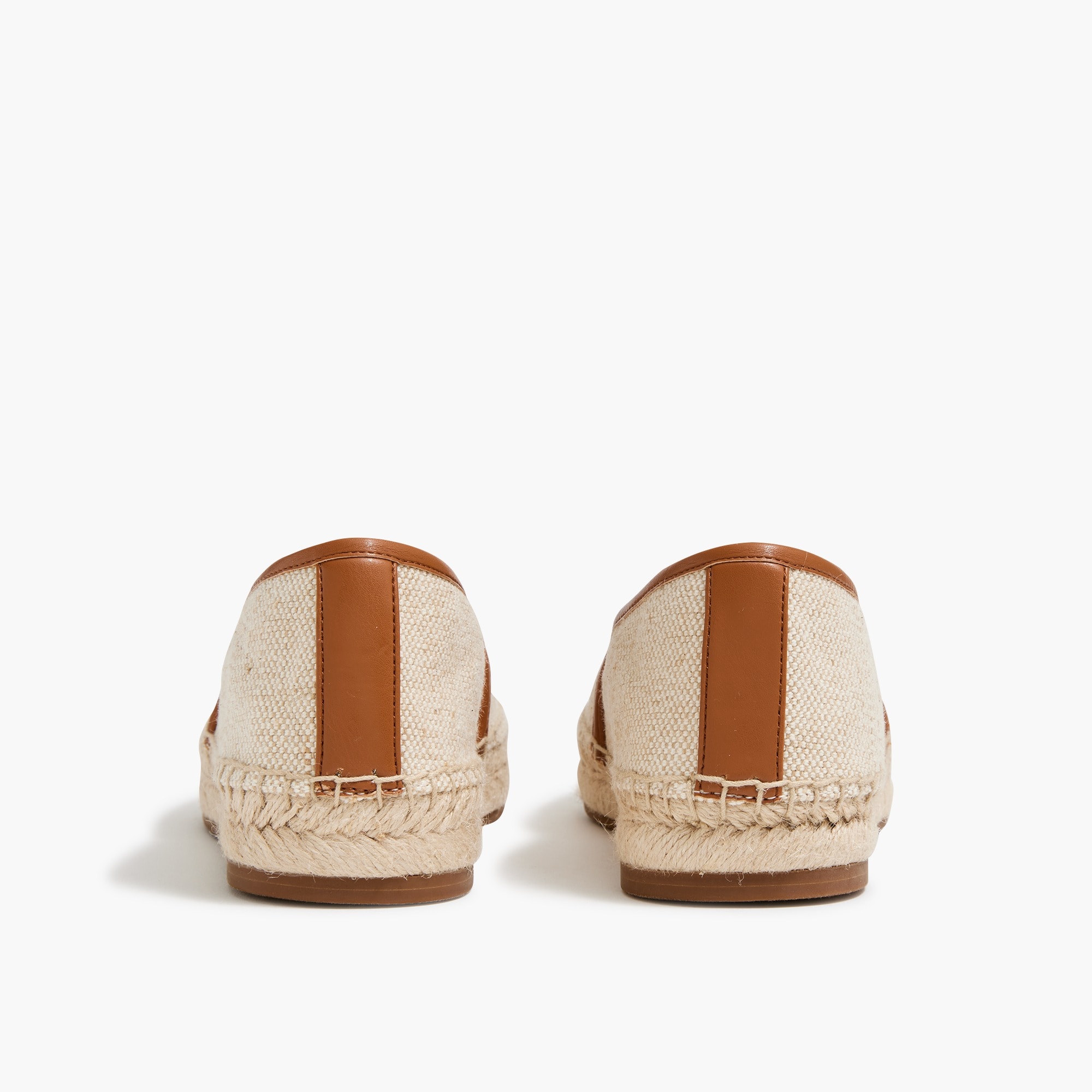 Canvas espadrille slip-on flats