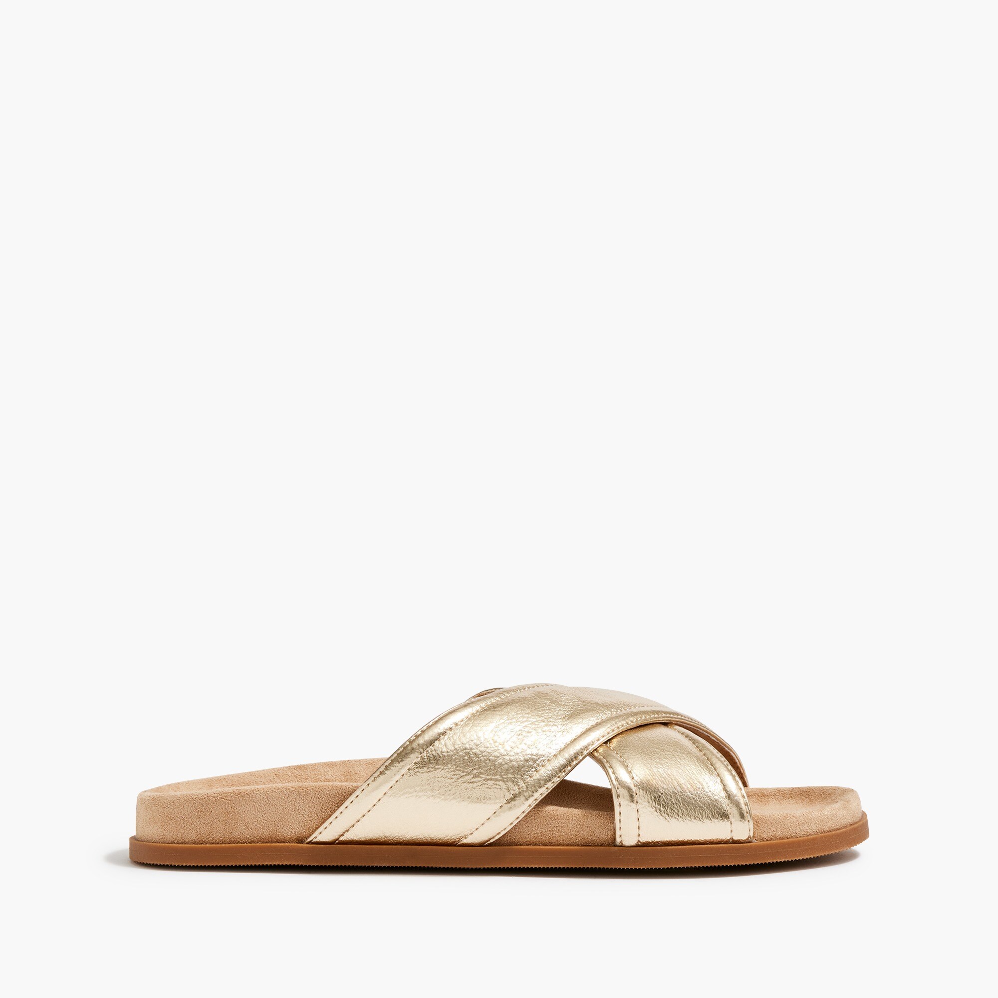 Crisscross slide sandals