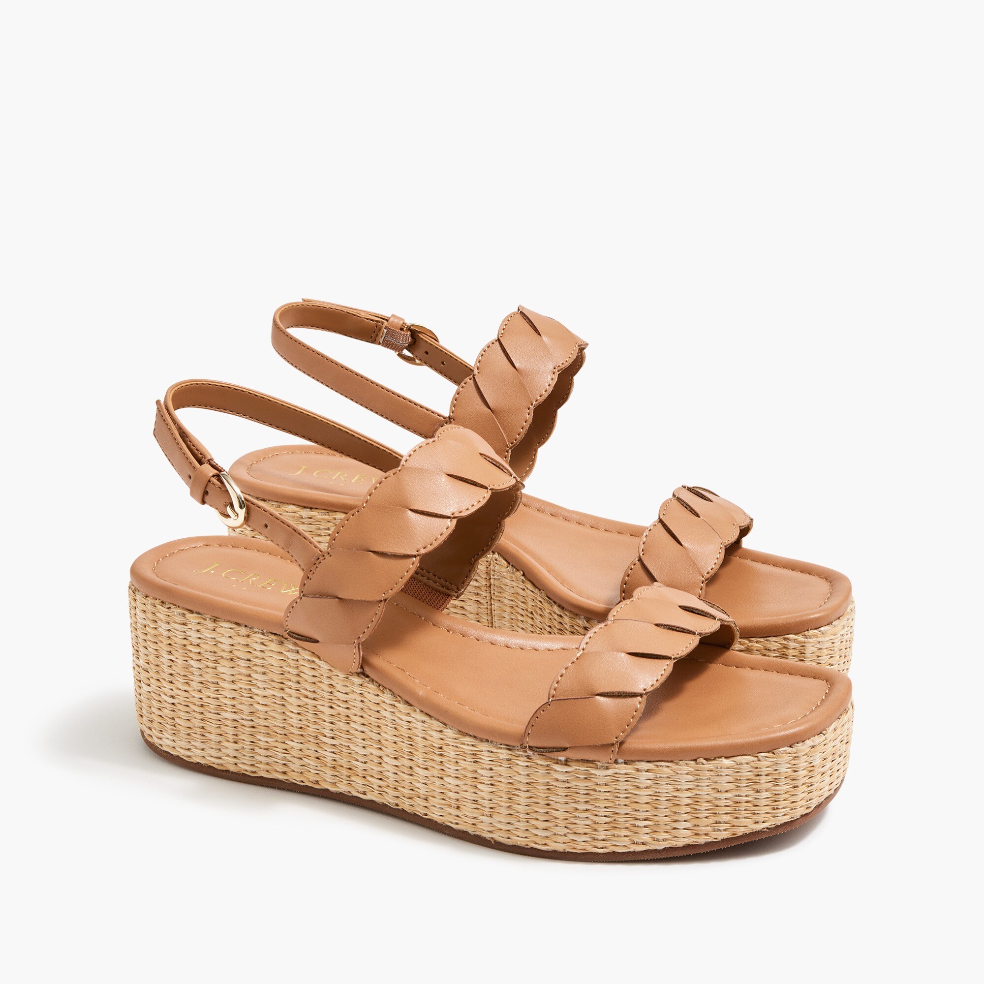 Braided wedge sandals