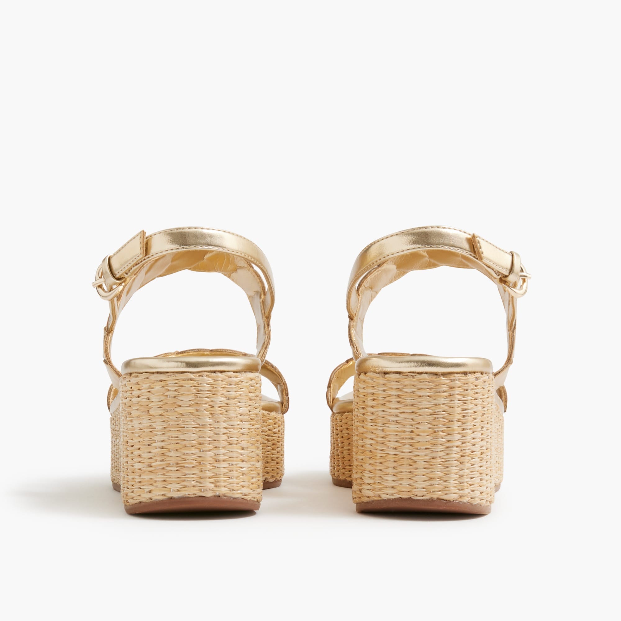 Braided wedge sandals