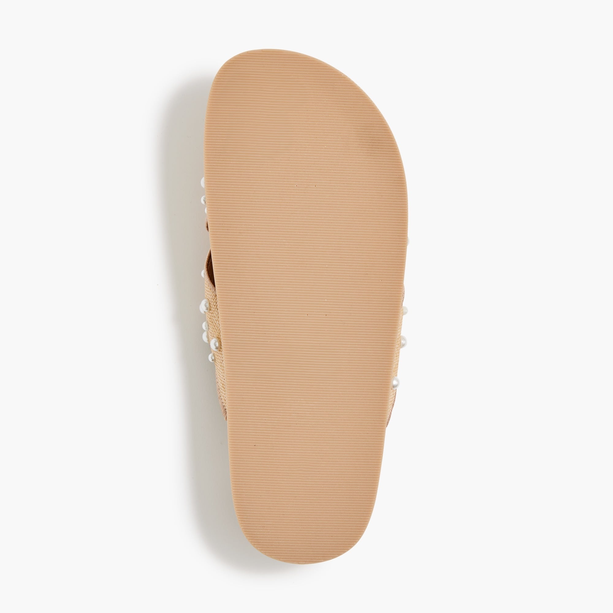 Scalloped slide sandals