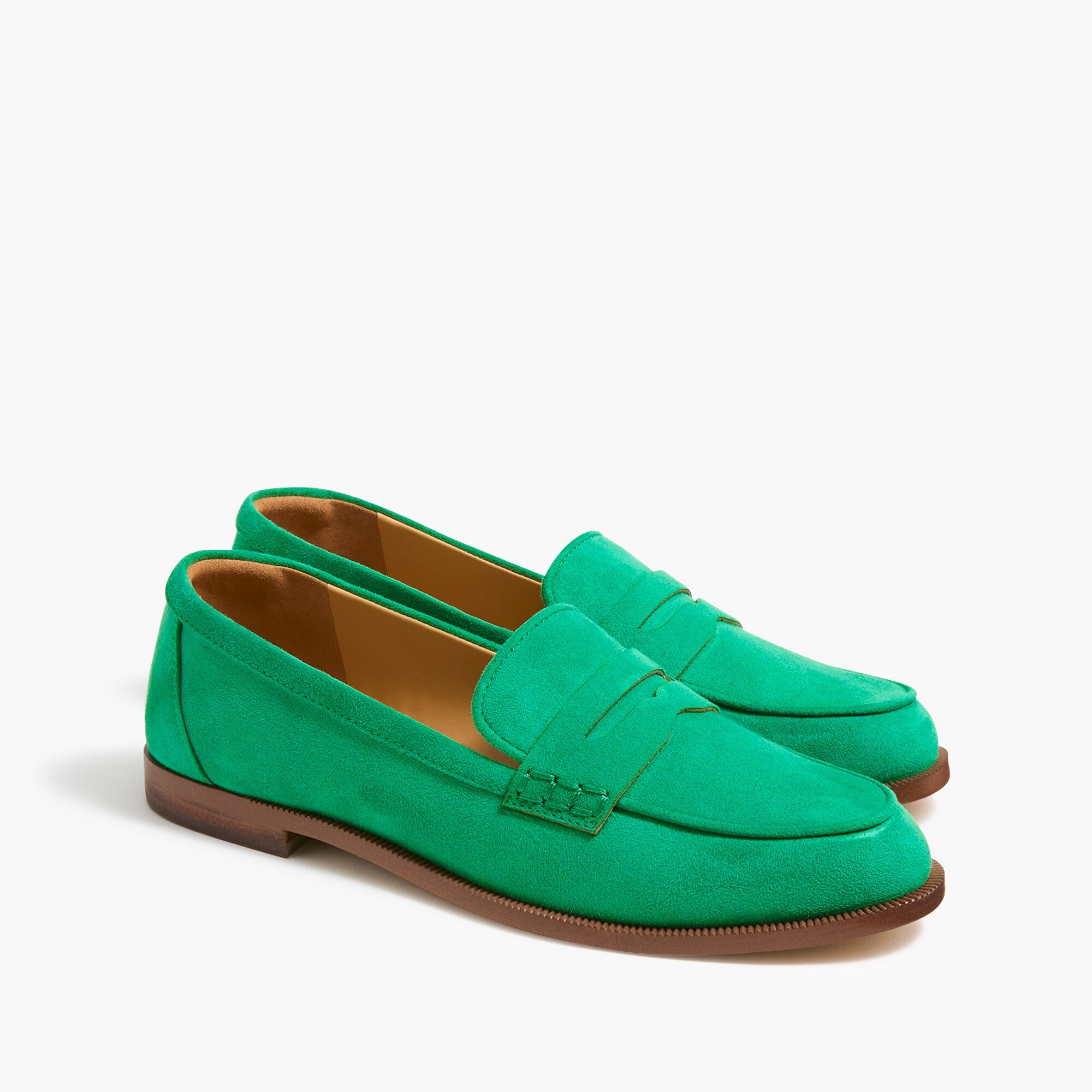 Sueded penny loafers