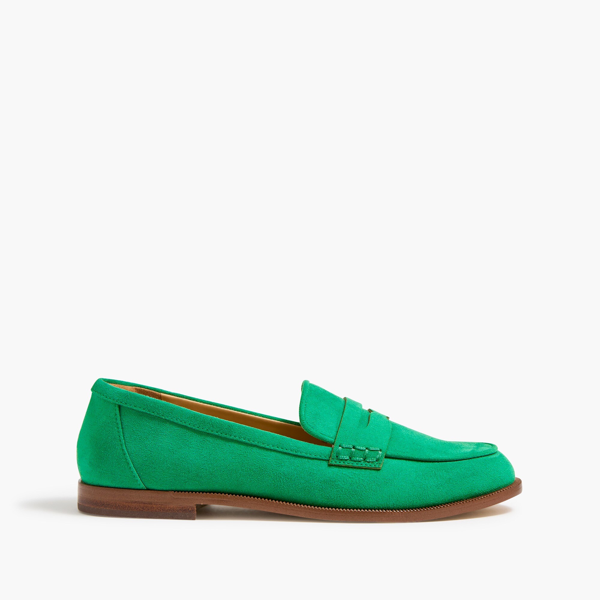 Sueded penny loafers