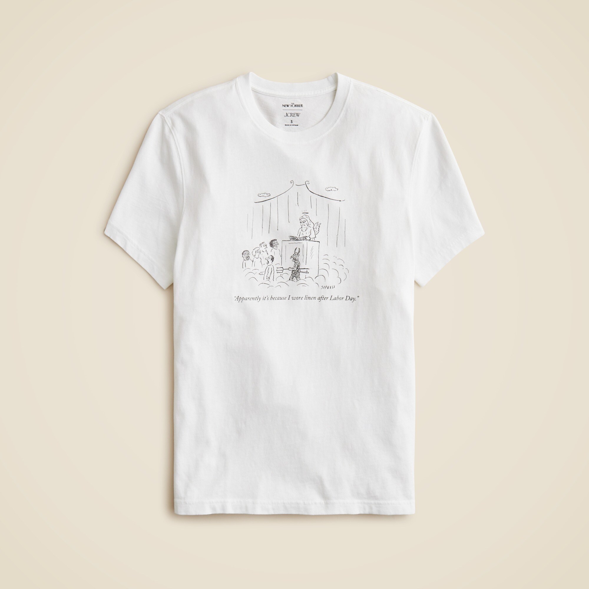 mens Limited-edition The New Yorker X J.Crew vintage-wash cotton graphic T-shirt