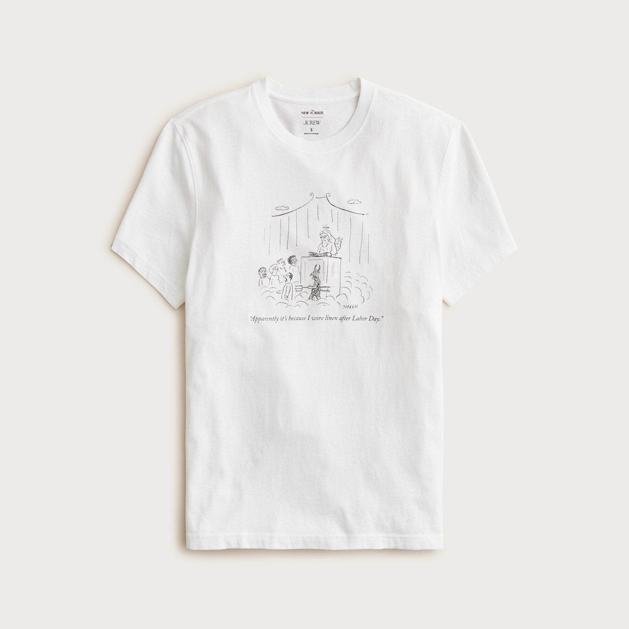 Limited-edition The New Yorker X J.Crew vintage-wash cotton graphic T-shirt