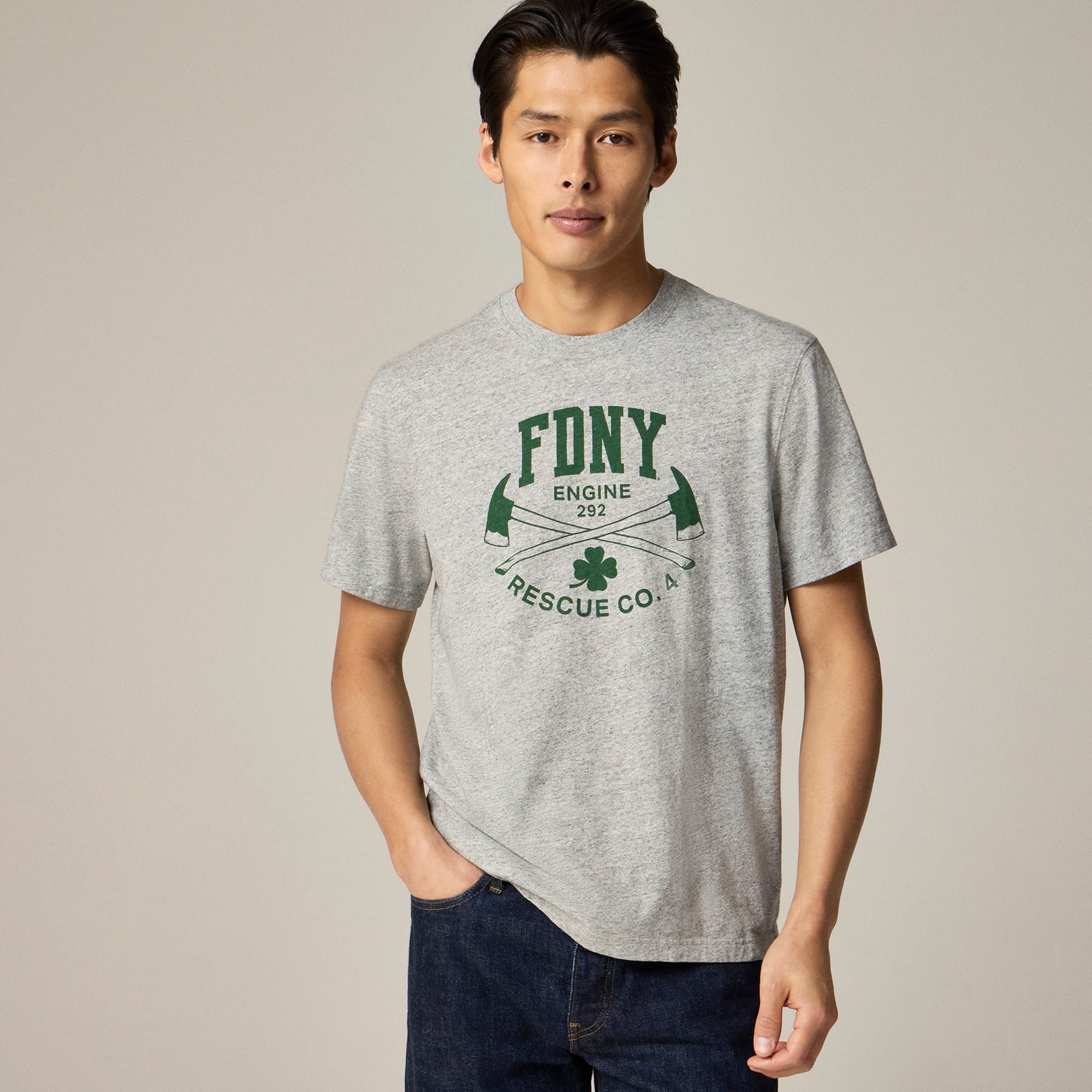  Limited-edition vintage-wash cotton FDNY&reg; graphic T-shirt