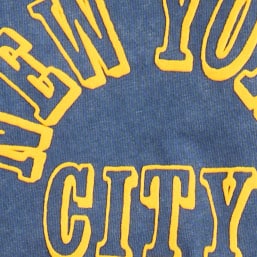 Vintage-wash cotton graphic T-shirt DUSKY BLUE NYC