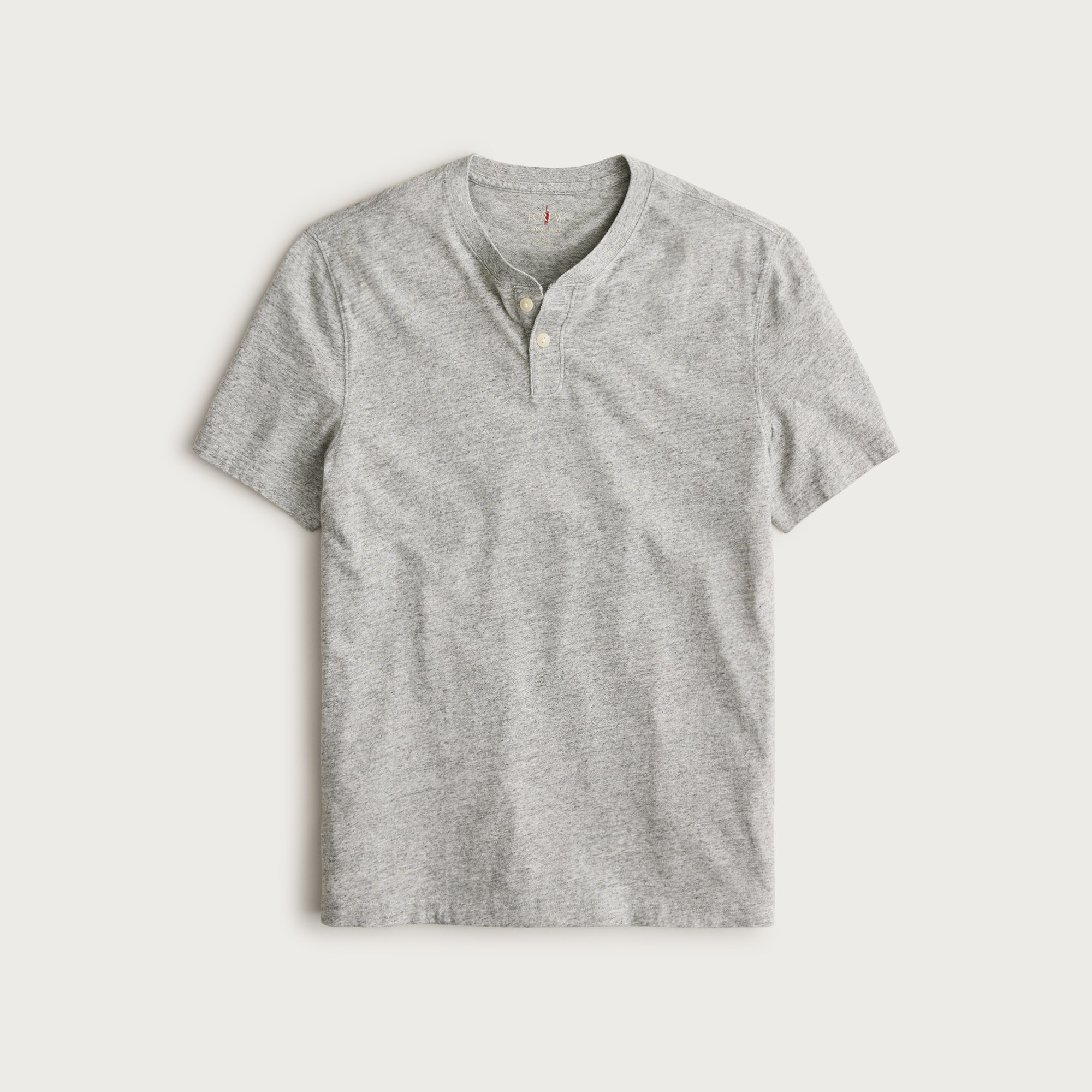 Short-sleeve Vintage-wash Cotton Henley For Men | J.Crew