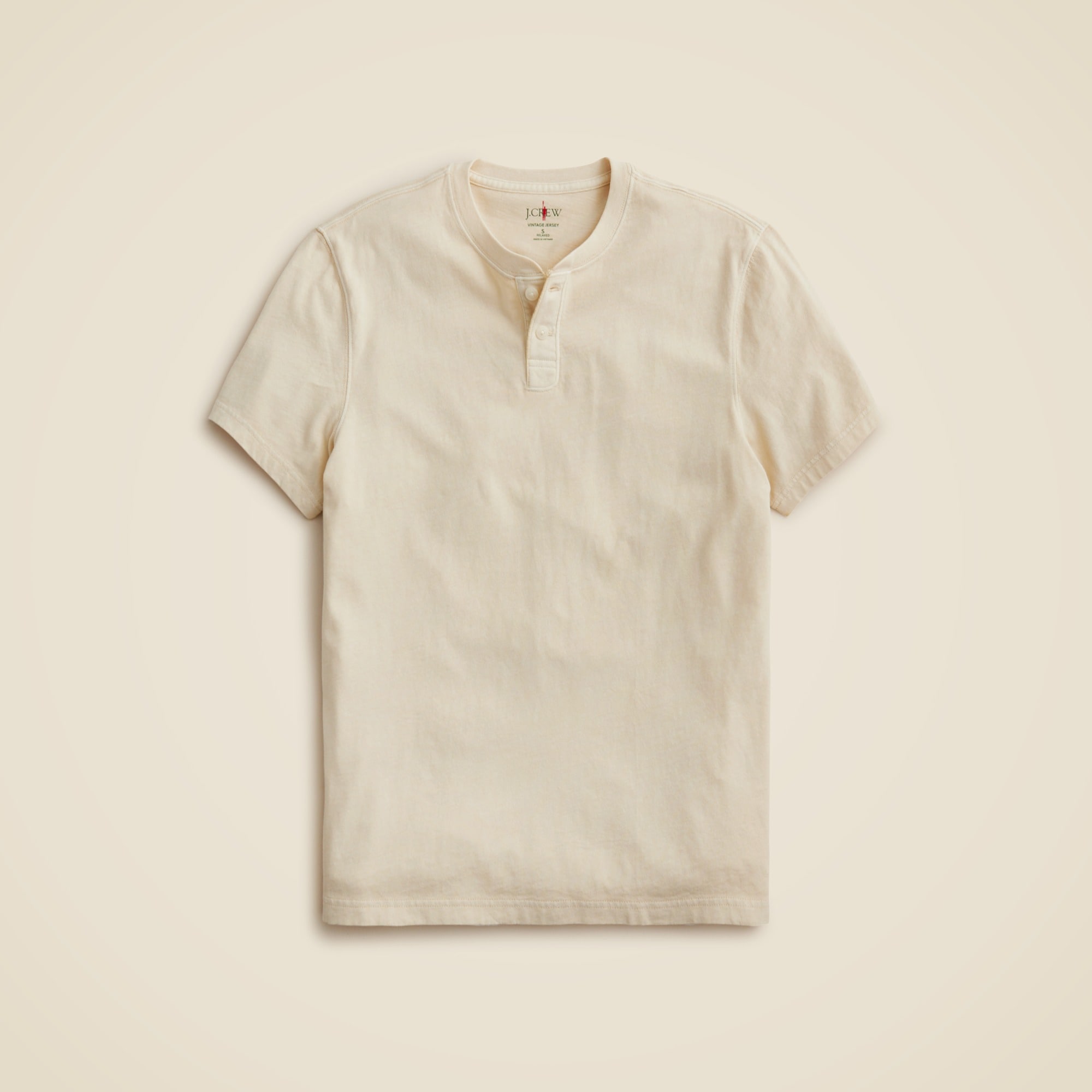 mens Short-sleeve vintage-wash cotton henley