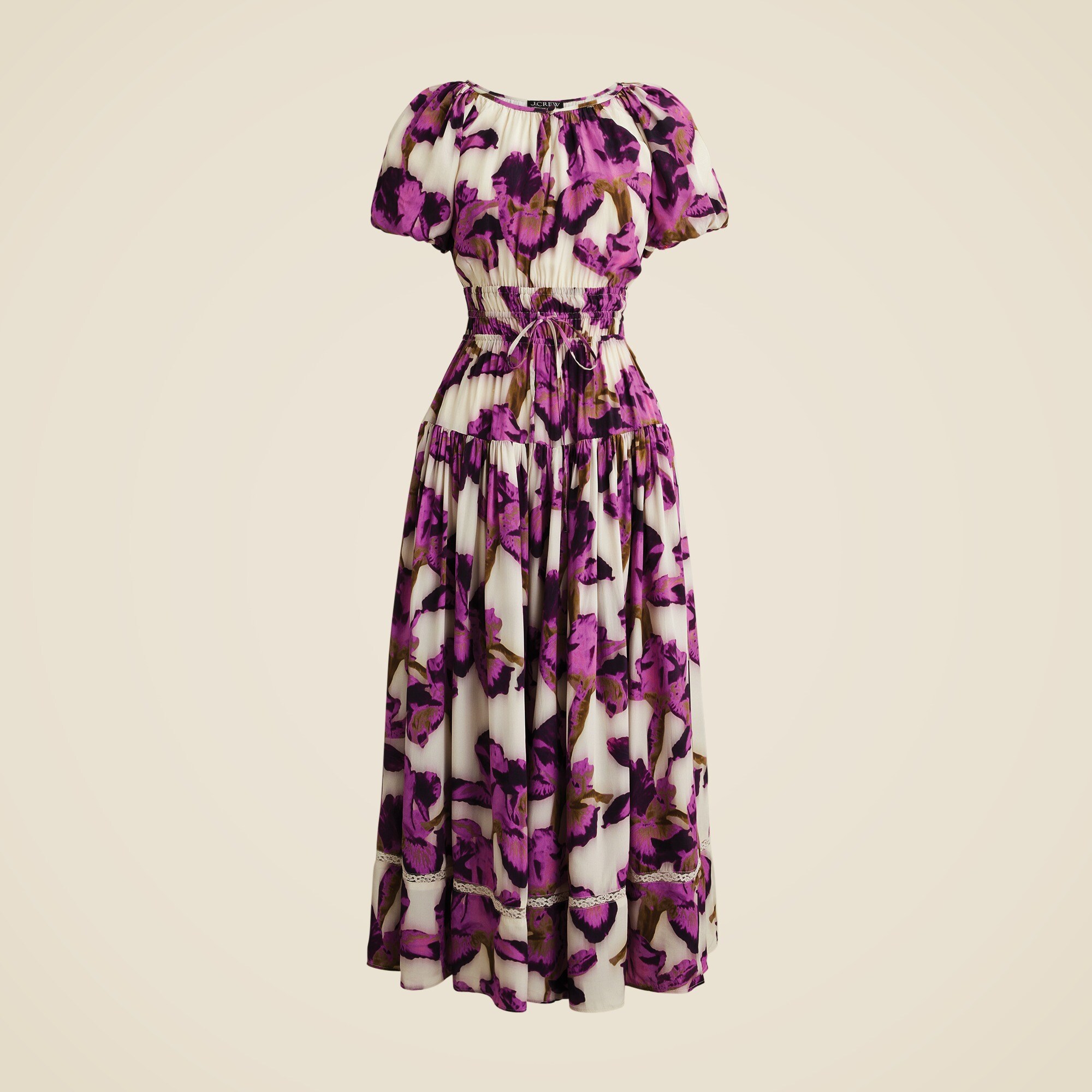 J.Crew Elena Puff sleeve Dress In Floral Print For Women