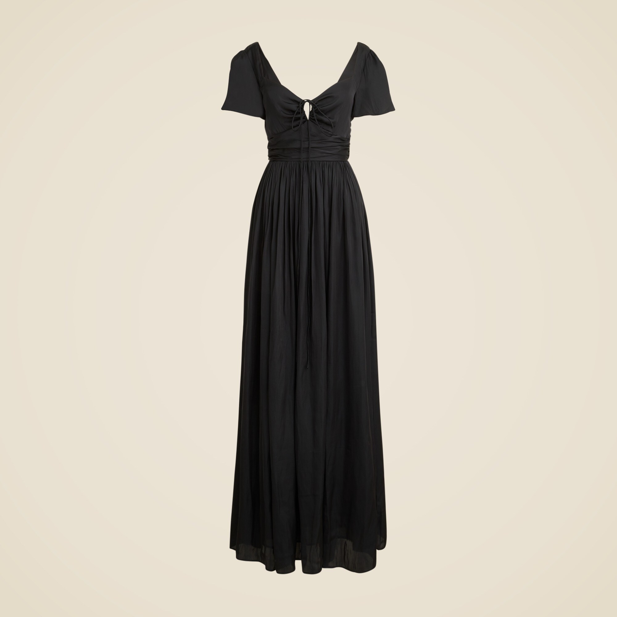 Tie Neck Flutter Sleeve Dress