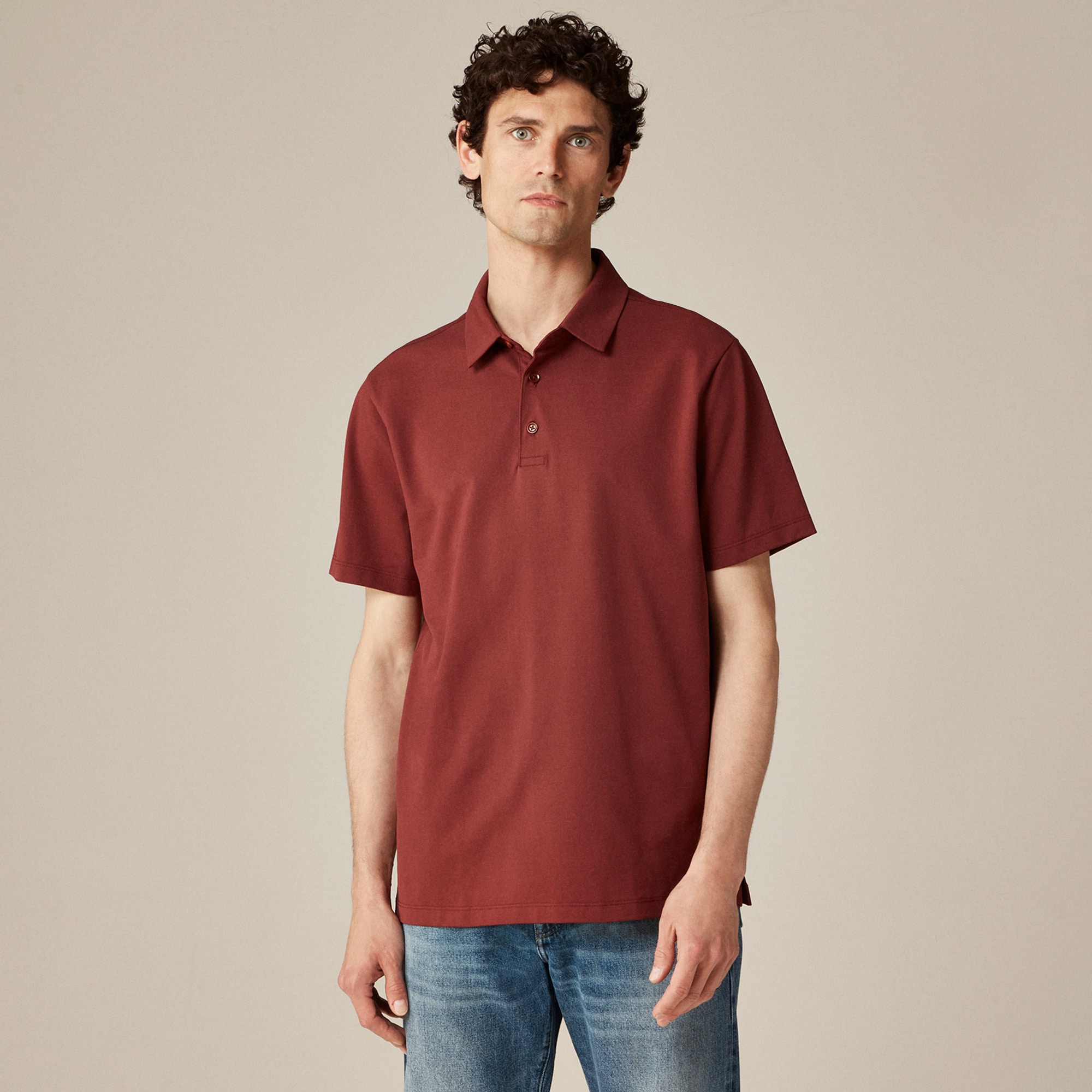 Performance Piqué Polo Shirt For Men | J.Crew