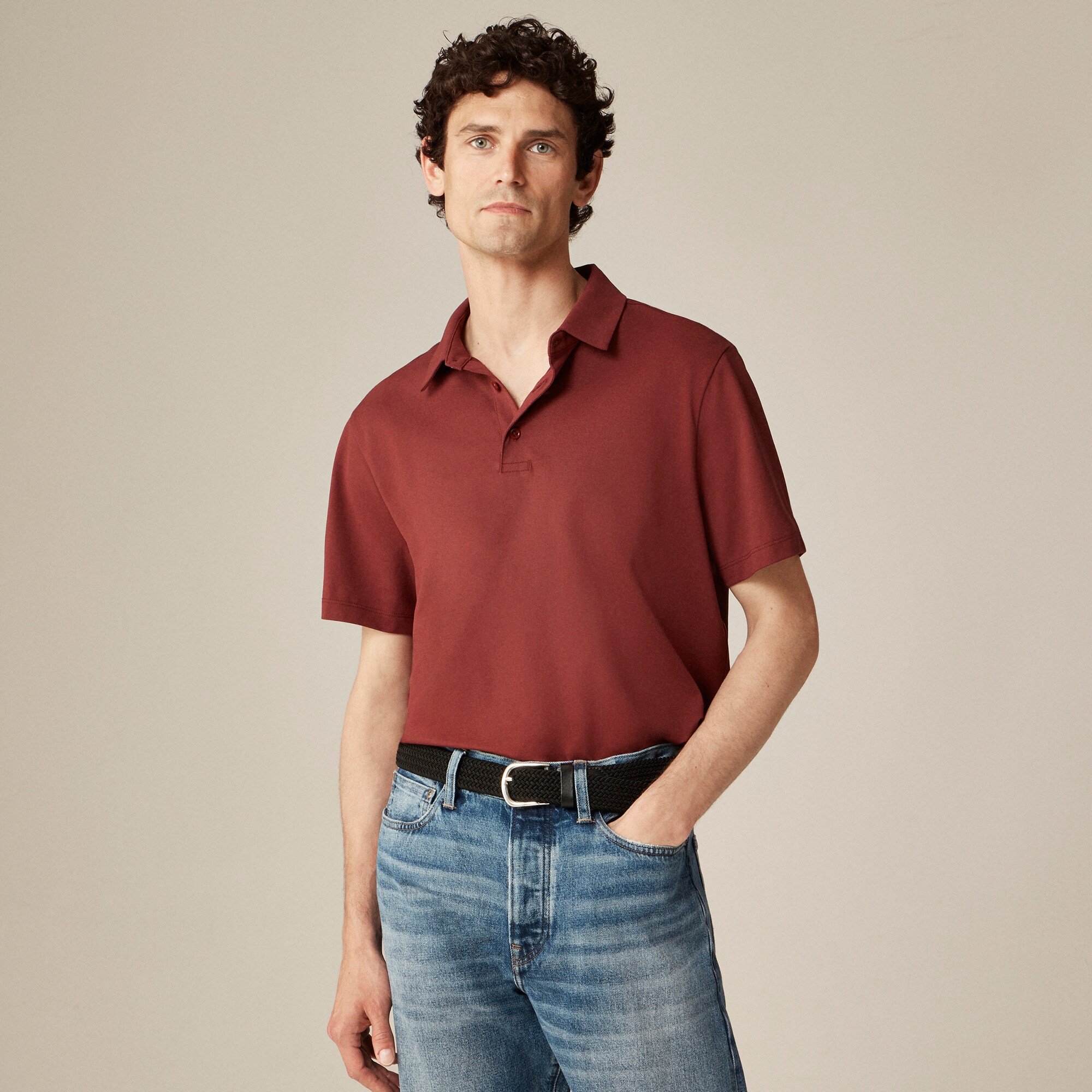 Performance piqué polo shirt