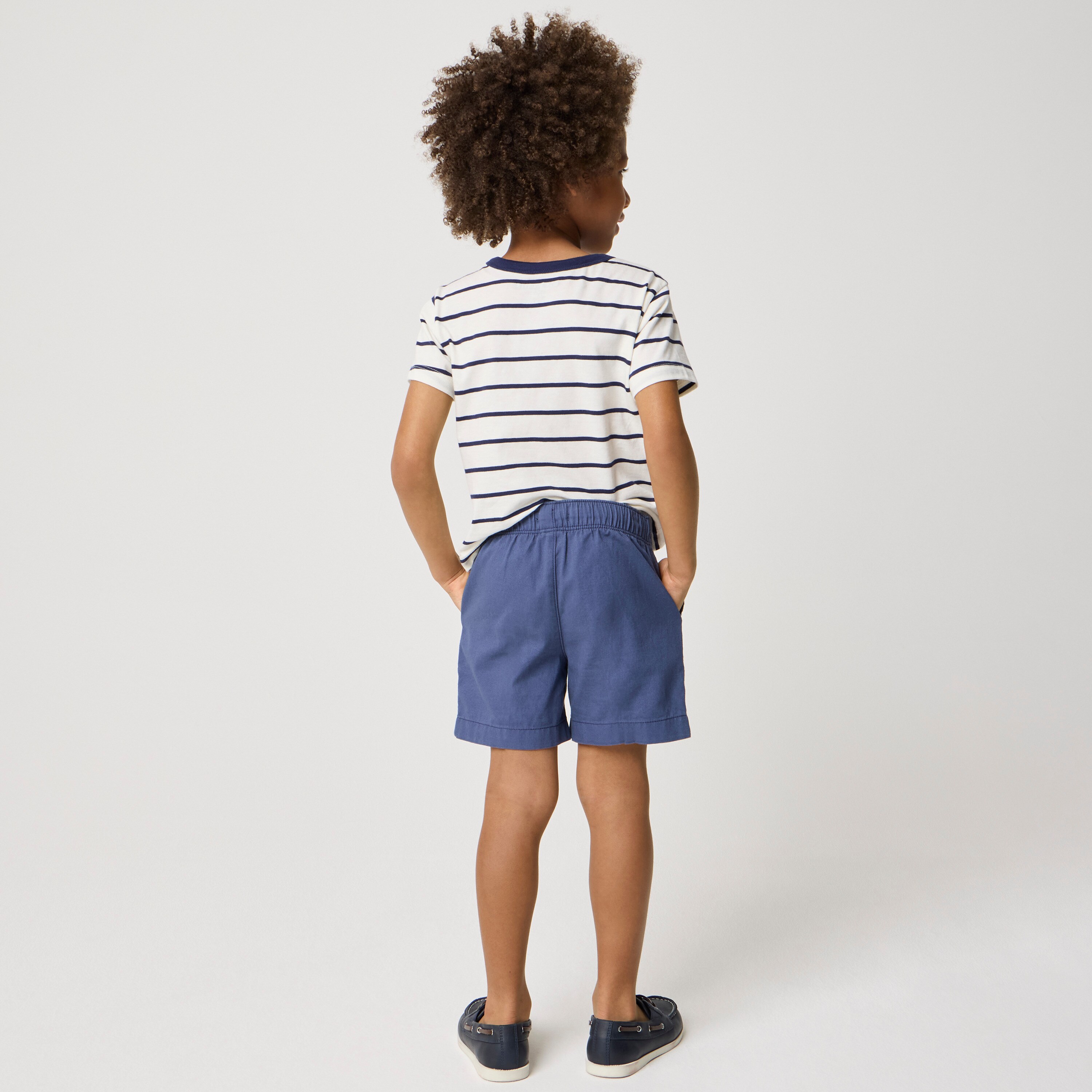 Boys' soft twill drawstring dock short