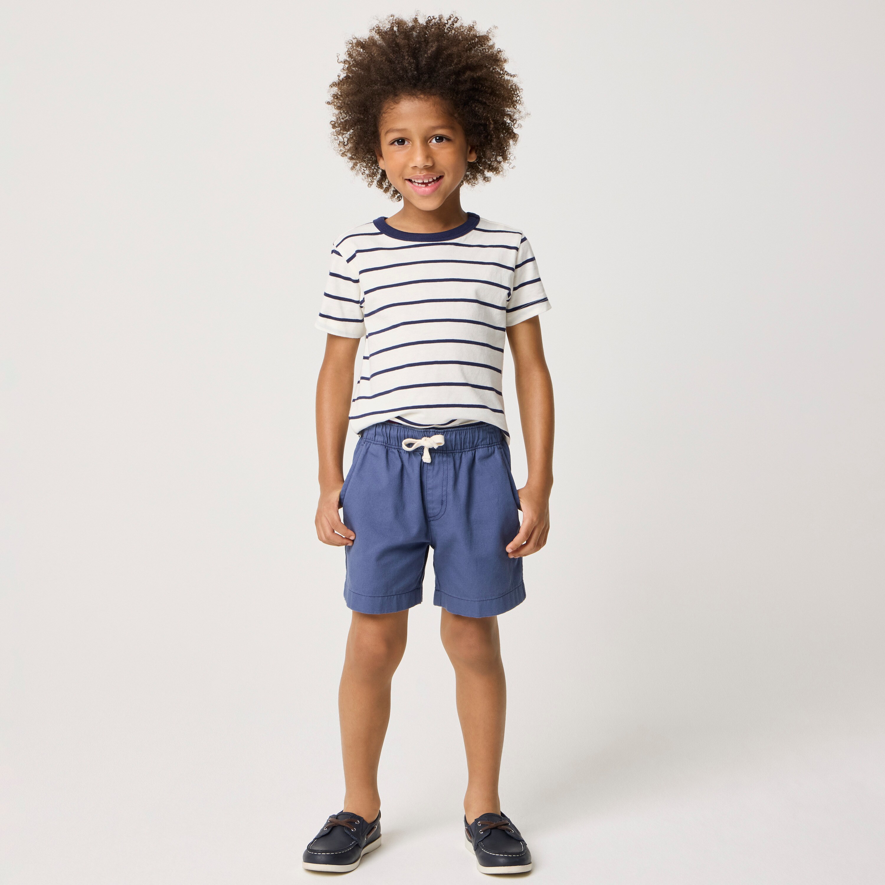 Boys' soft twill drawstring dock short