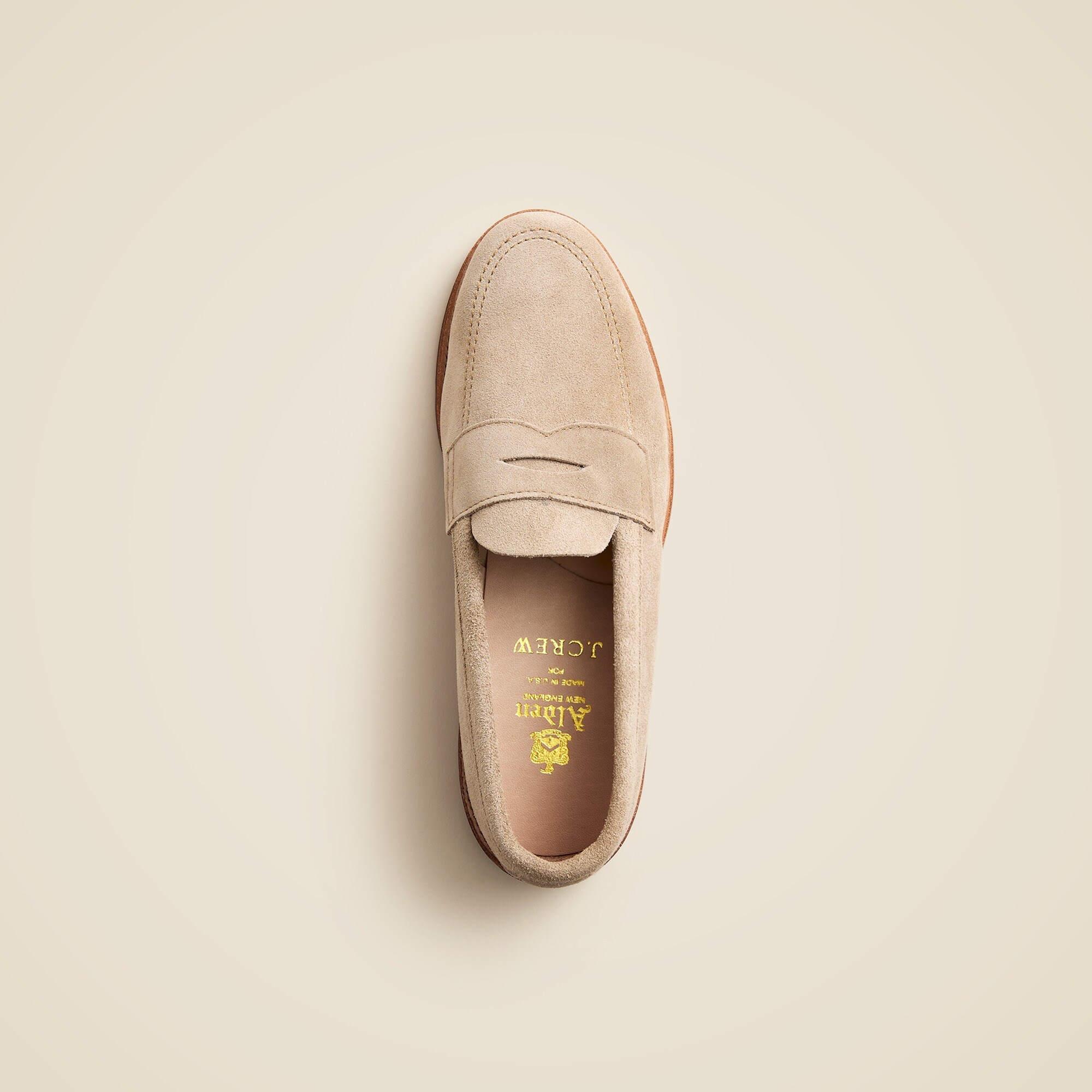 Alden® For J.Crew Madison Suede Penny Loafers For Men | J.Crew