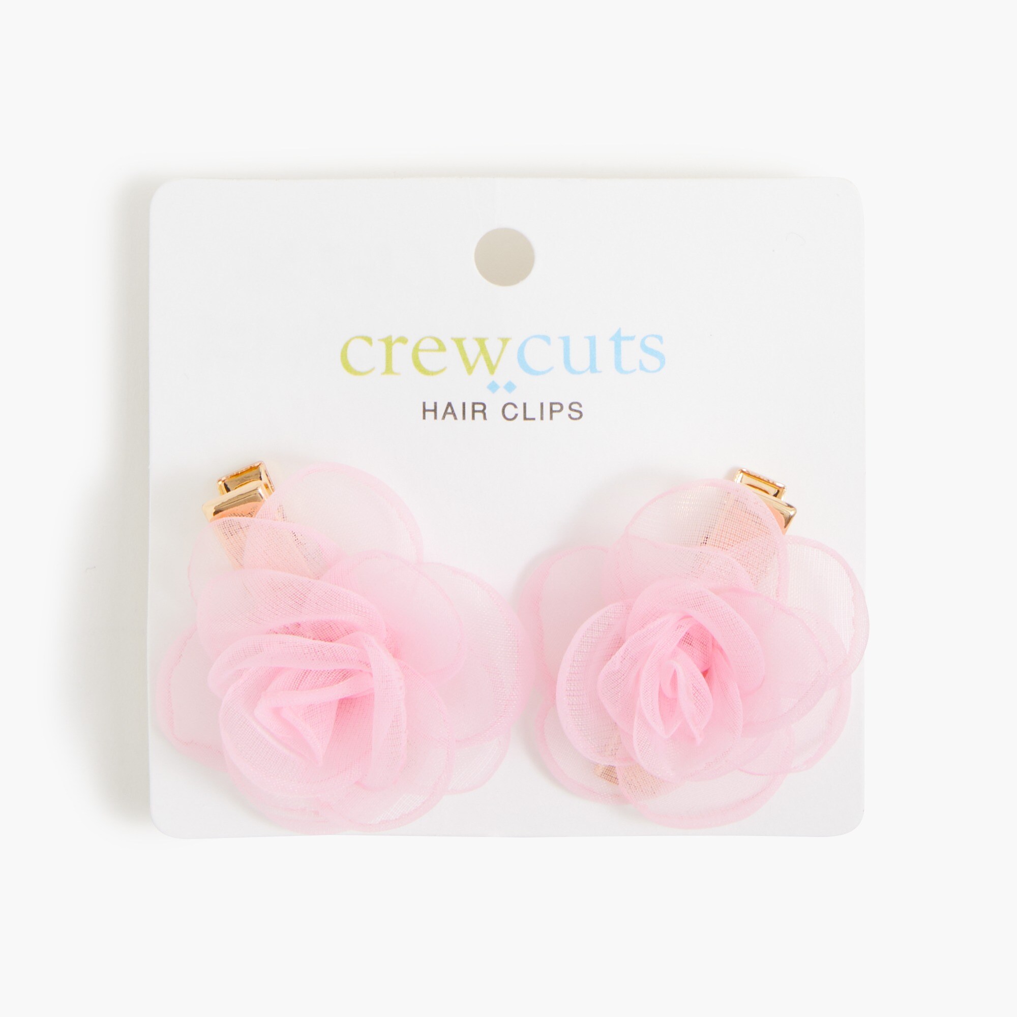 Girls' organza flower hair clips